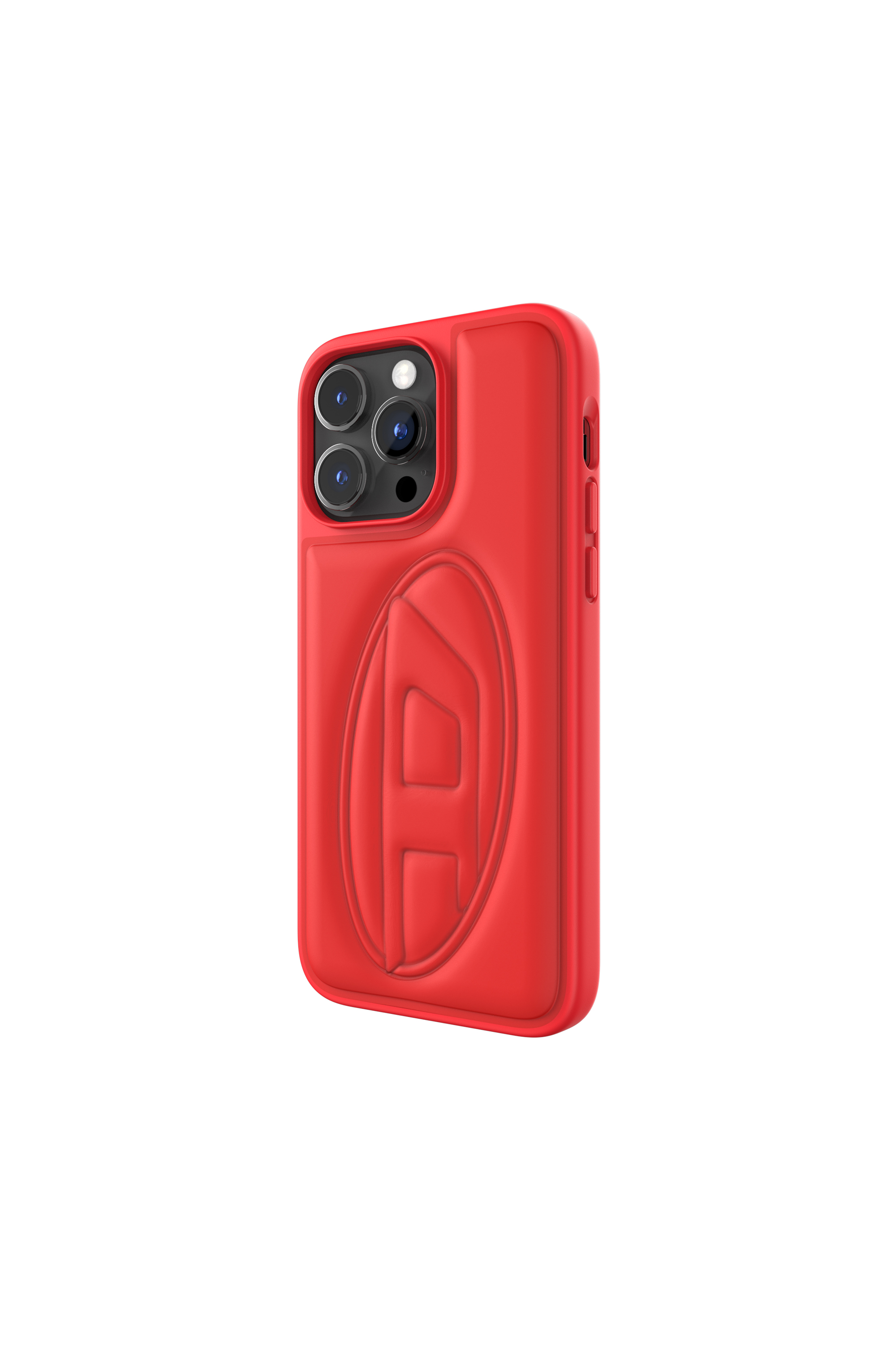 Diesel - 50267 MOULDED CASE, Custodia sagomata oval D per iPhone 14 Pro Max Unisex in Rosso - 4