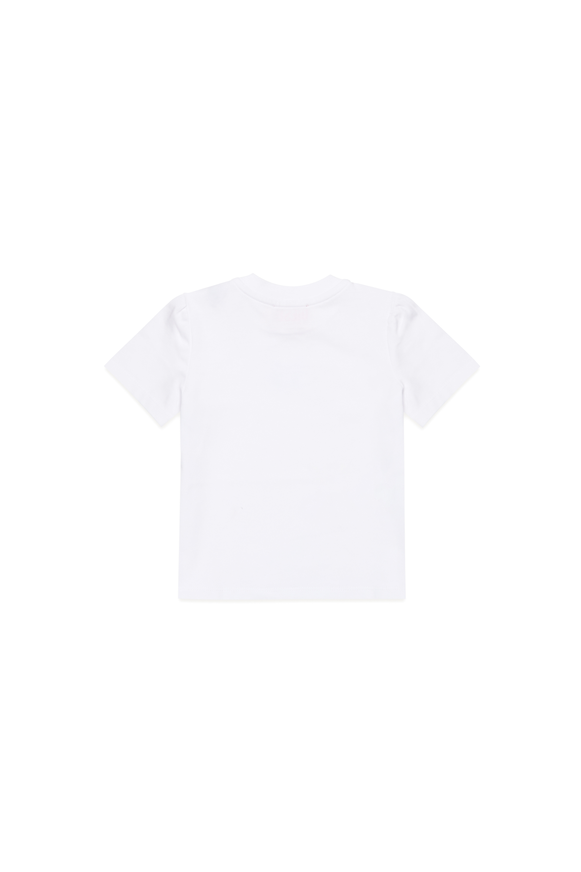 Diesel - TCIRTAB, Donna T-shirt con logo Oval D in strass in Bianco - Image 2