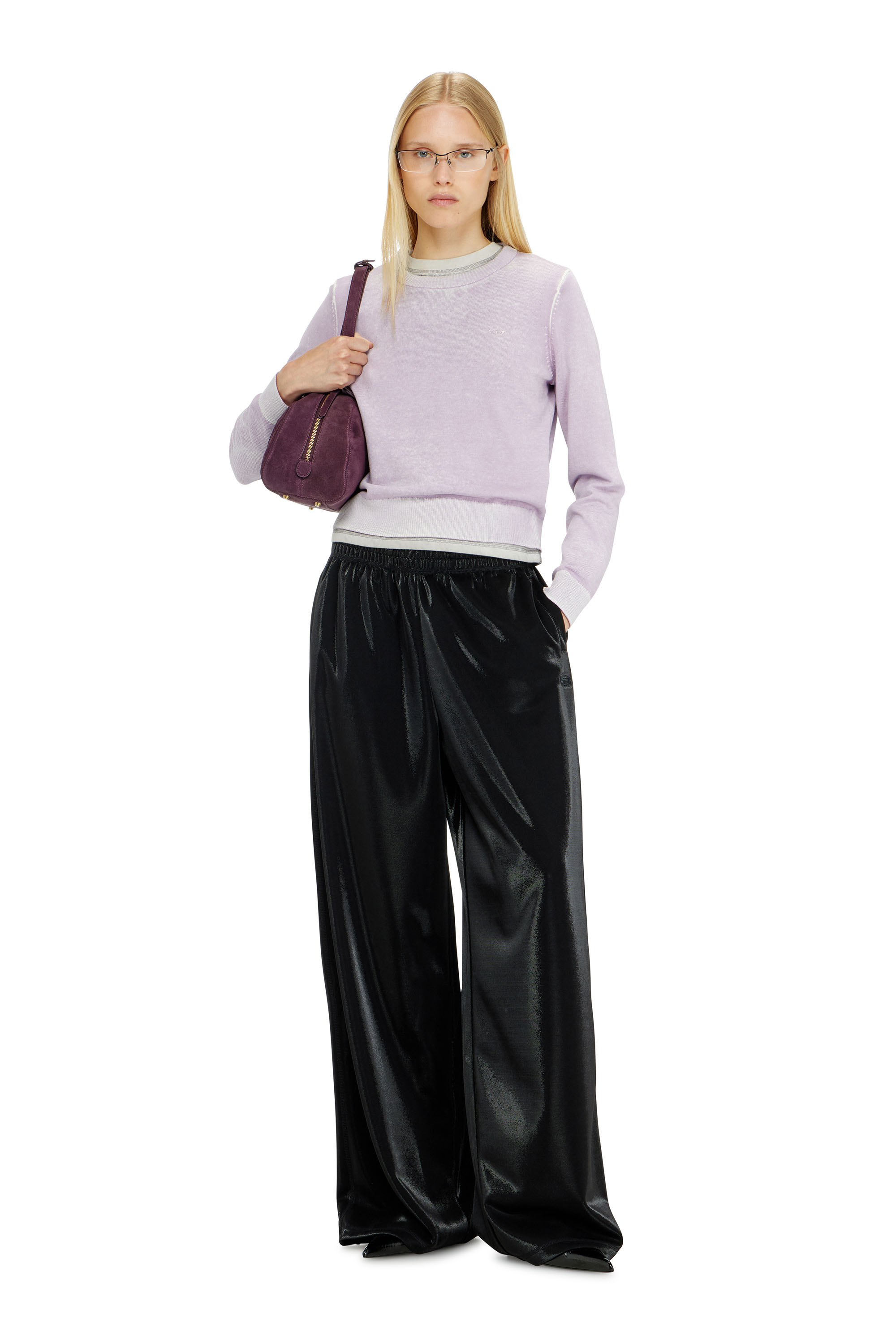 Diesel - P-ROSY, Pantaloni da tuta in piquet lucido Donna in ToBeDefined - 1