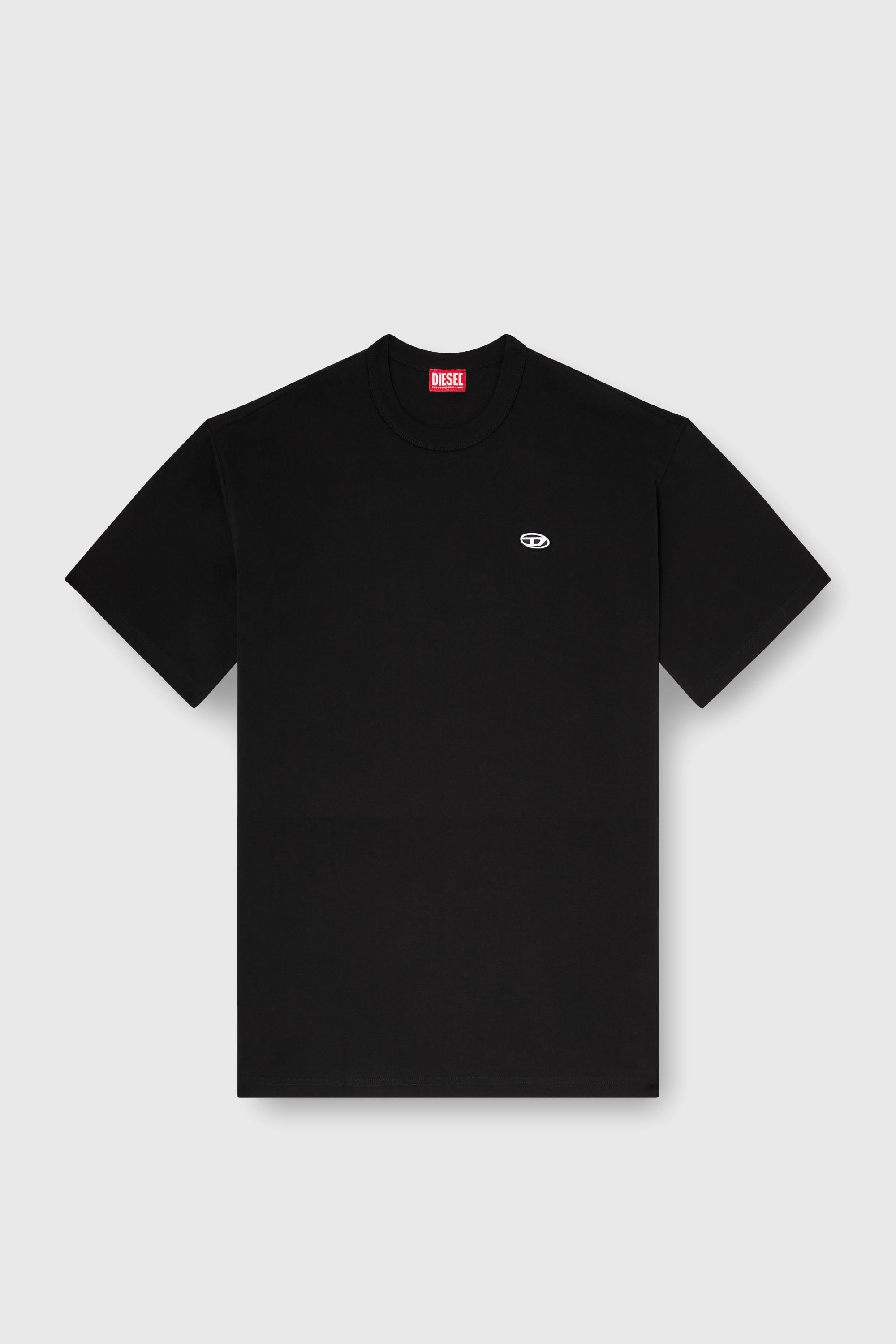 Diesel - T-WASH-MOON-T92, T-shirt in cotone con logo Oval D e grafica Uomo in Nero - 2