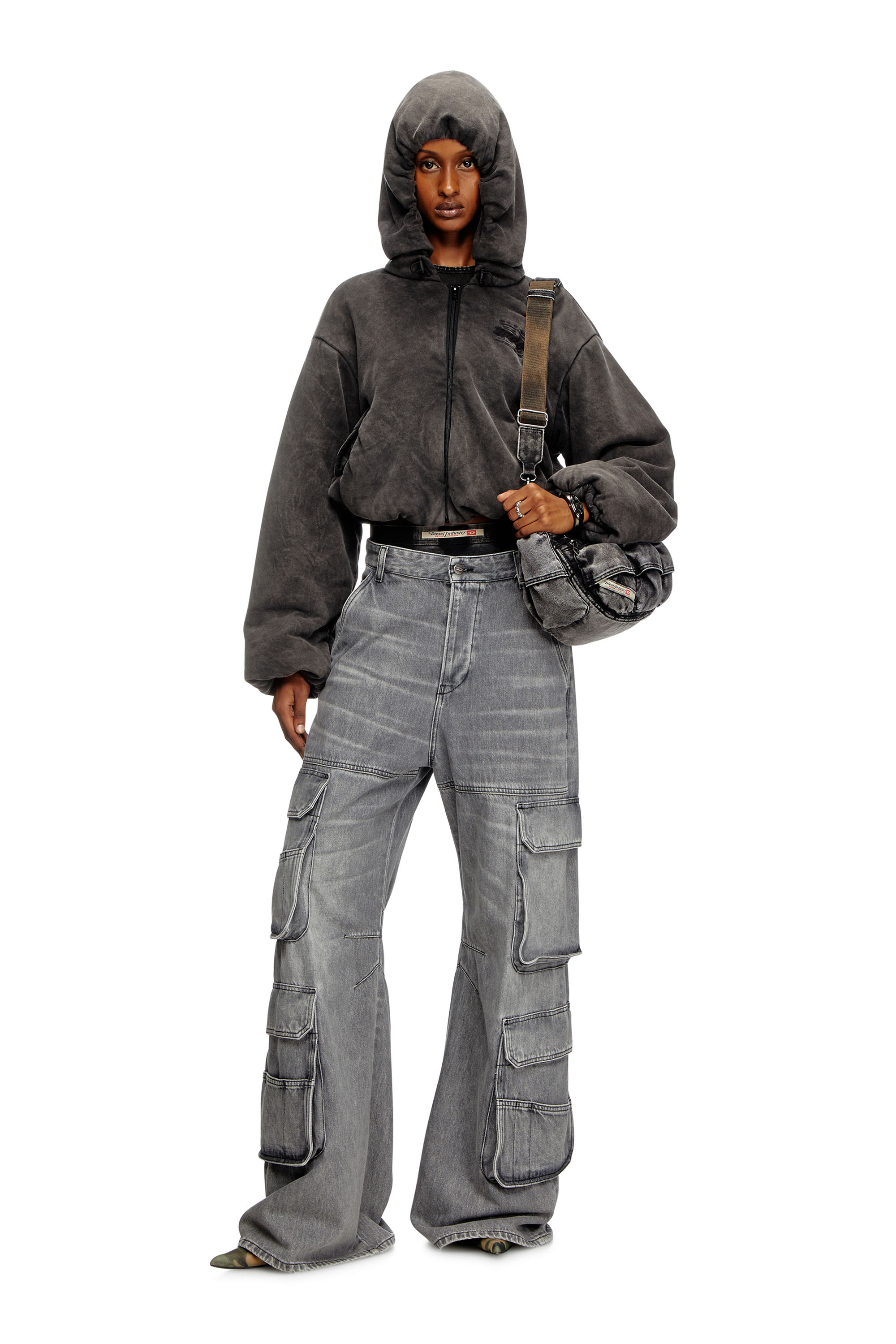 Relaxed Jeans 1996 D-Sire 0DCBE, Grigio Chiaro Diesel - Relaxed Jeans 1996 D-Sire 0DCBE Donna, Grigio Chiaro - Image 1