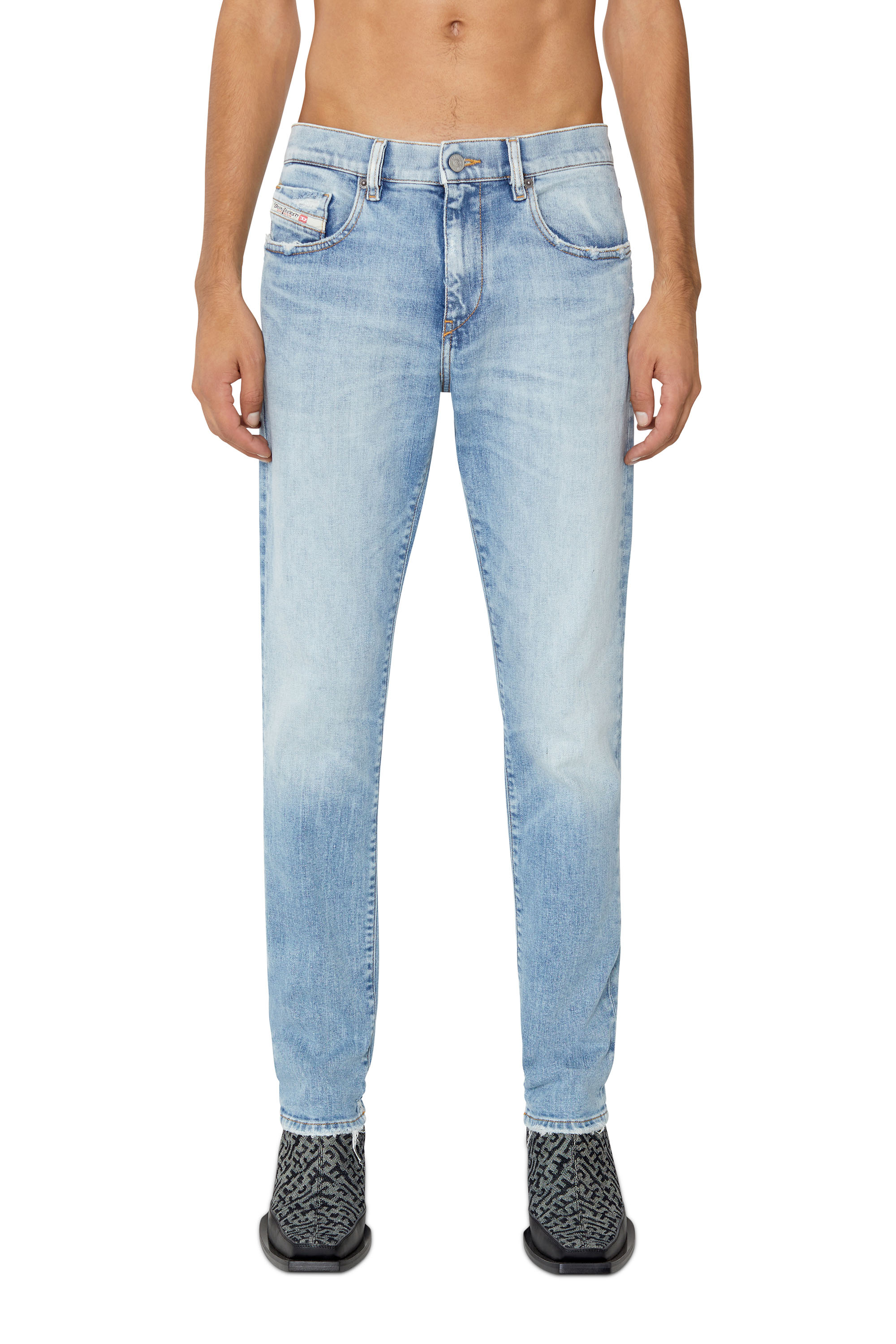 Diesel - Slim Jeans 2019 D-Strukt 09E67, Blu Chiaro - Image 2