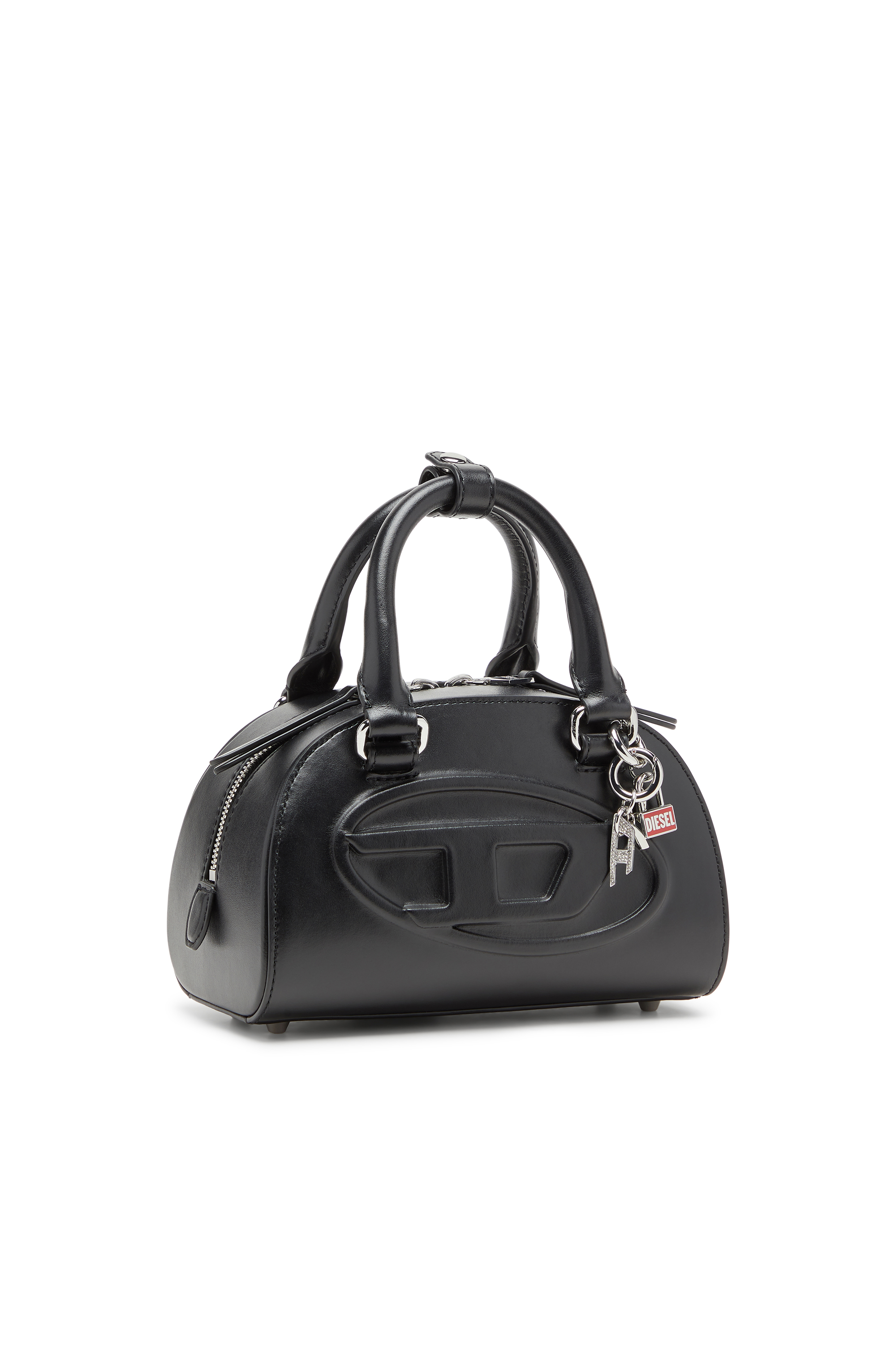 Diesel - 1DR DOME TOP HANDLE, 1DR Dome-Borsa bowling in pelle Donna in Nero - 6