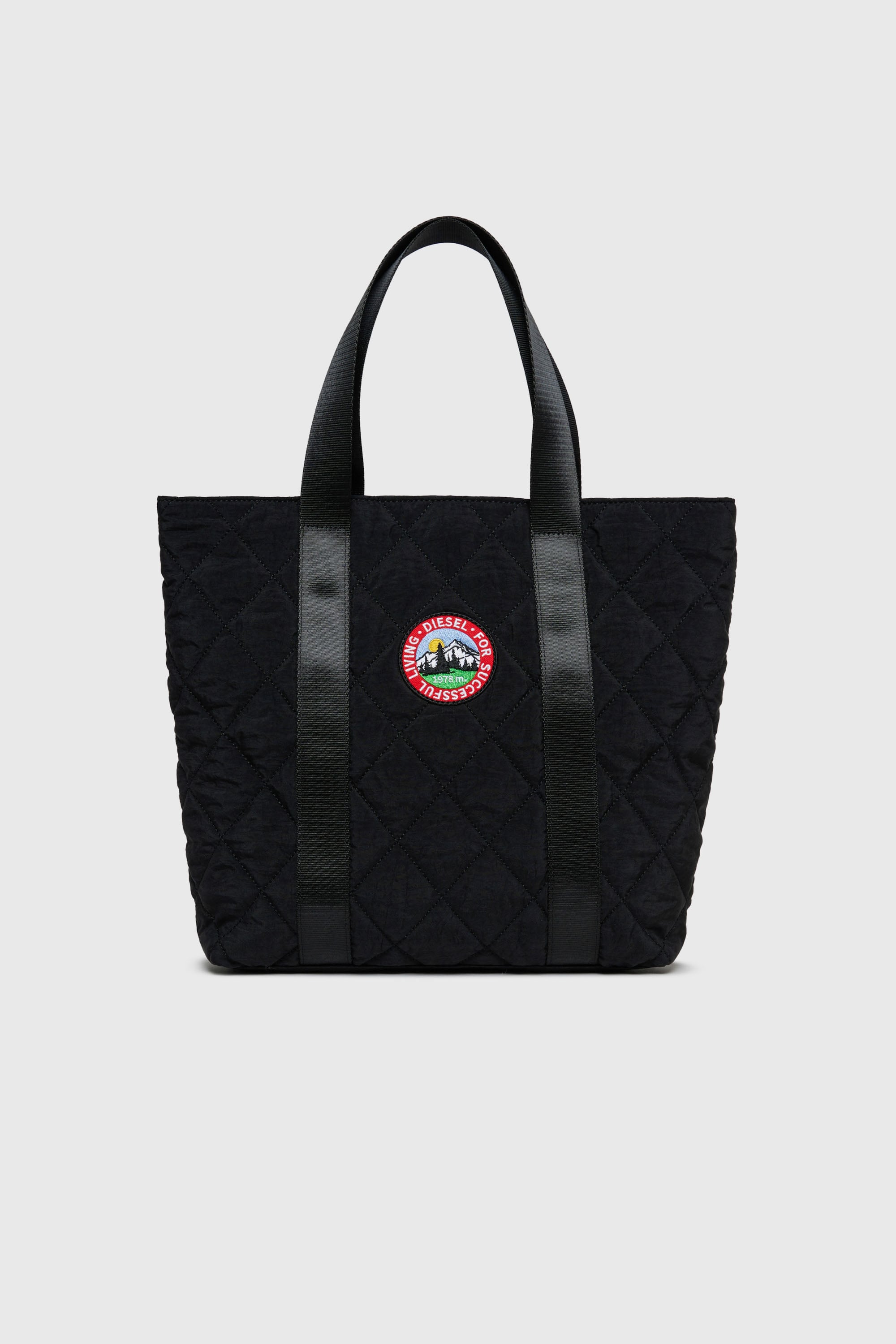 Diesel - WMONTY, WMONTY - Tote bag in nylon trapuntato Donna in Nero - 1