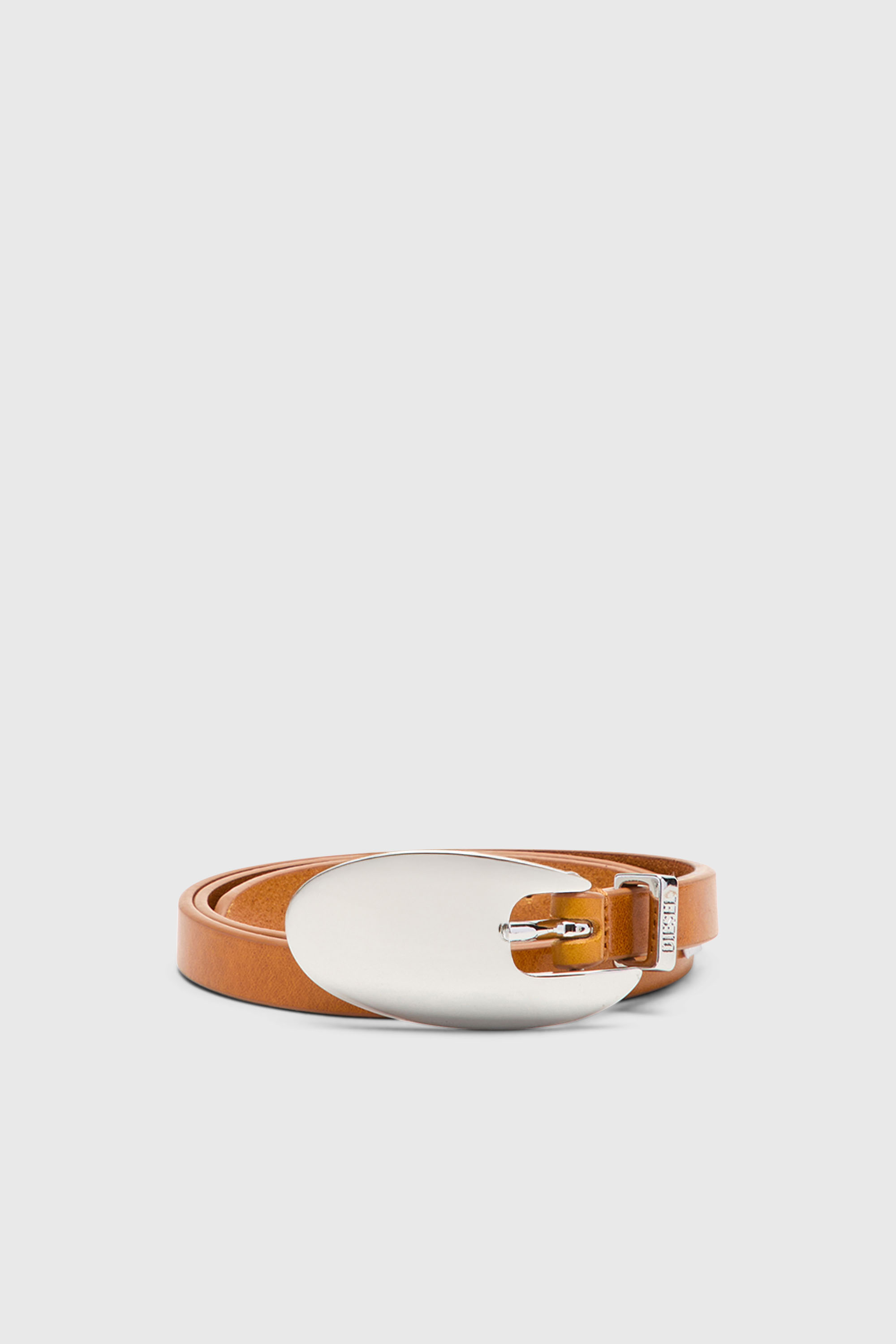 Diesel - B-ROP 15, Cintura 1.5 cm sottile in pelle con fibbia scultura Donna in Marrone - 1