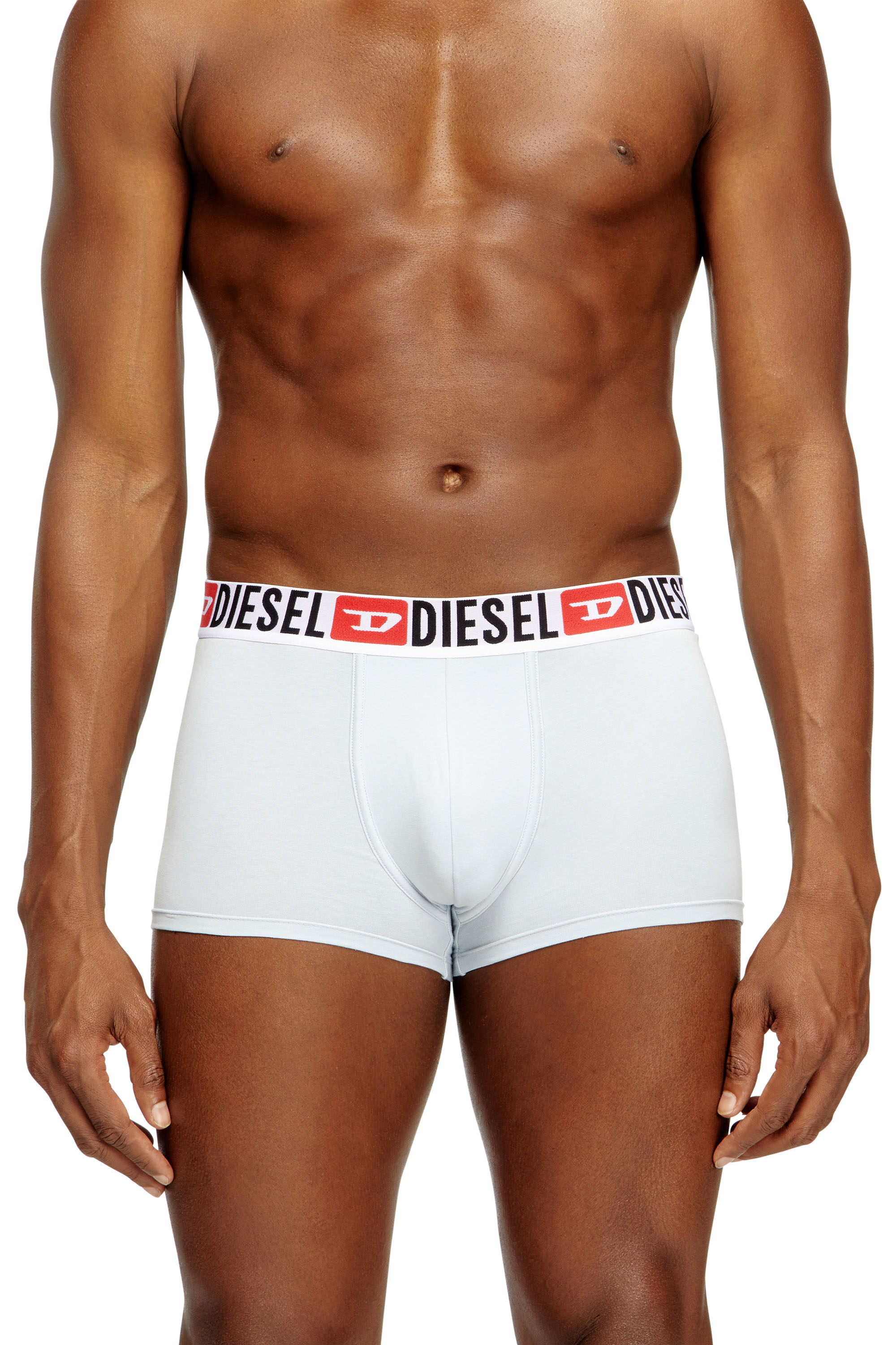 Diesel - UMBX-DAMIENTHREEPACK, Set di tre boxer con elastico in vita con logo all-over Uomo in Bianco - 2
