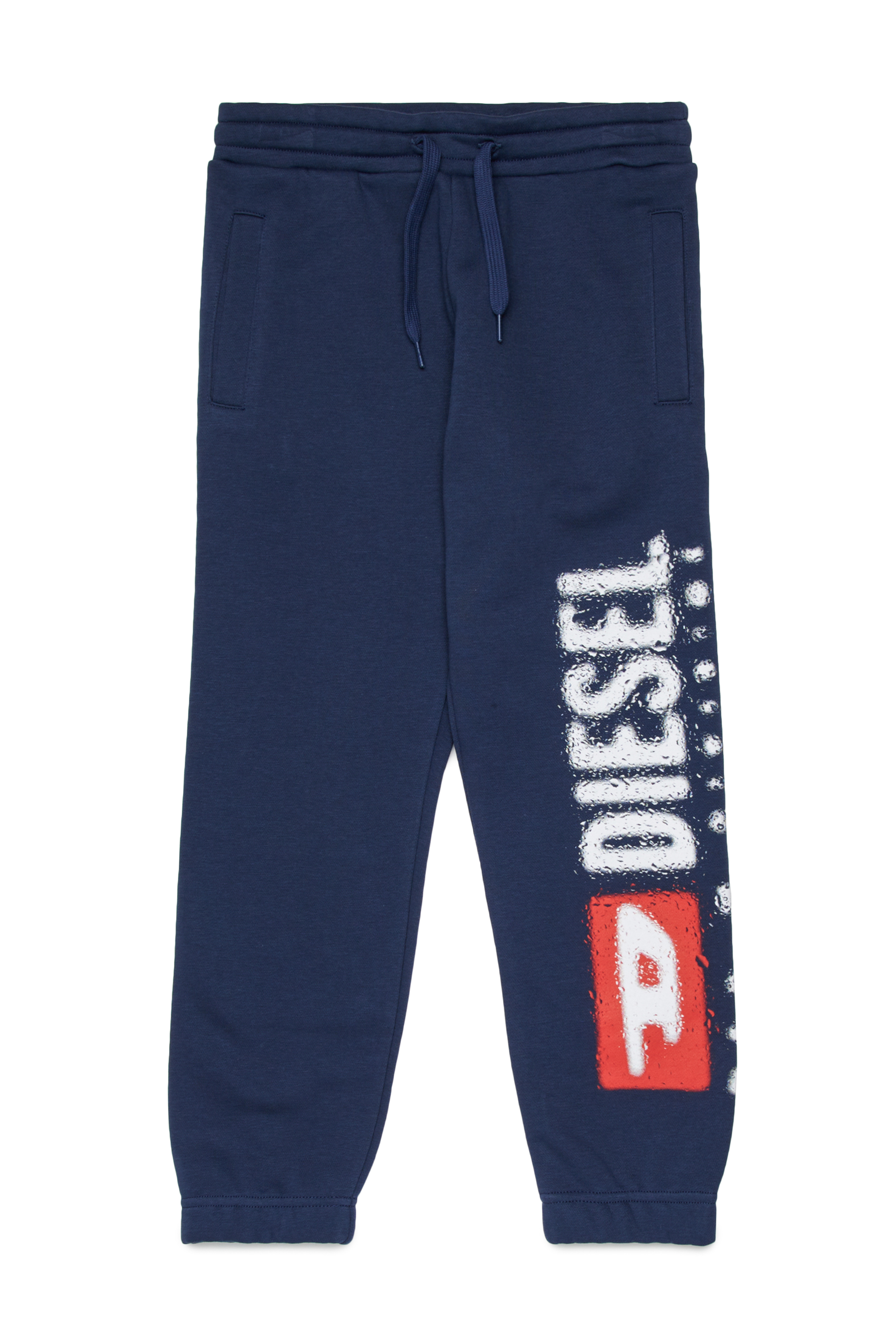 Diesel - PANTLI, Pantaloni da tuta in cotone con coulisse Uomo in Blu - 1