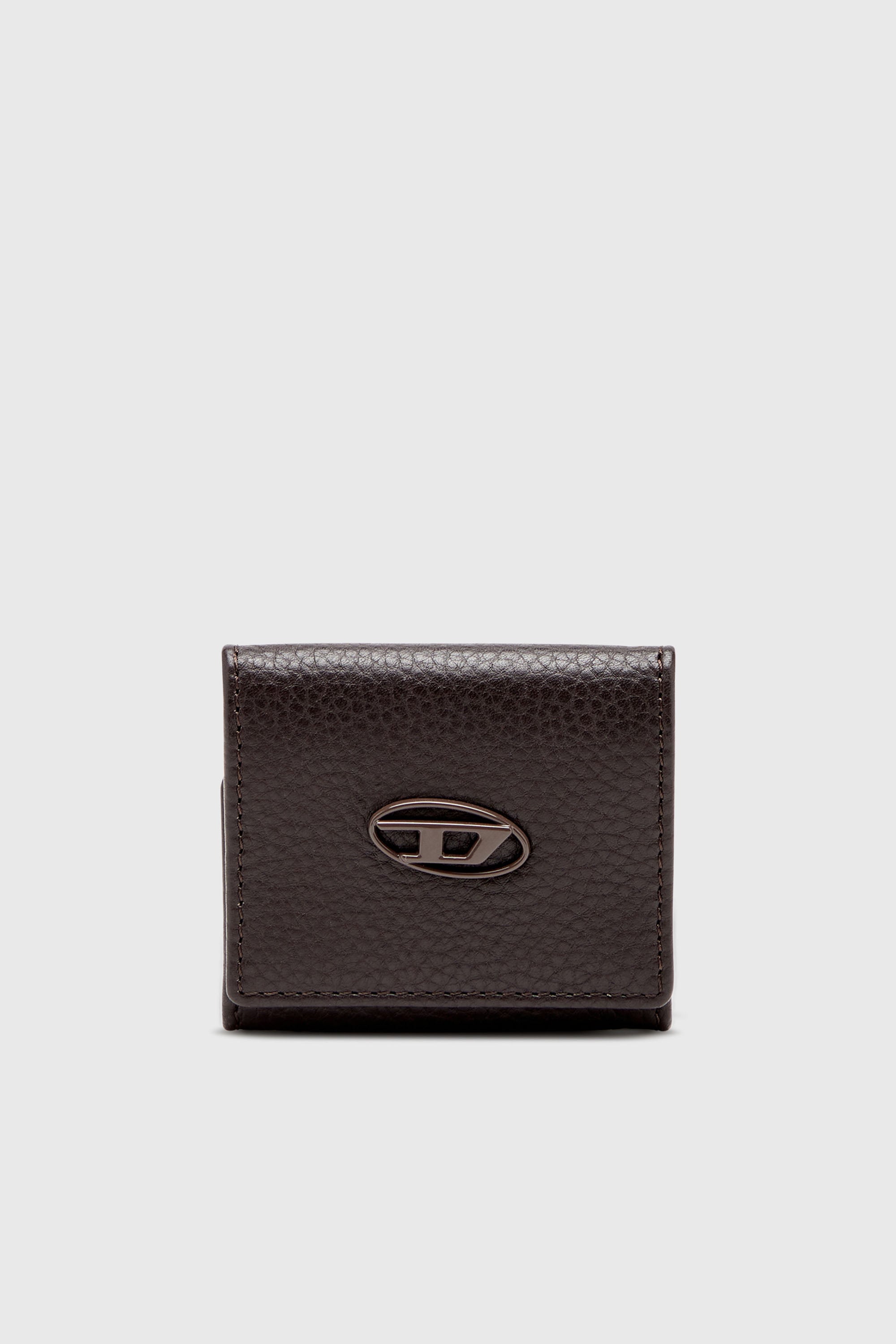 Diesel - HISSU EVO COIN CASE, Portamonete in pelle granata Uomo in Marrone - 1