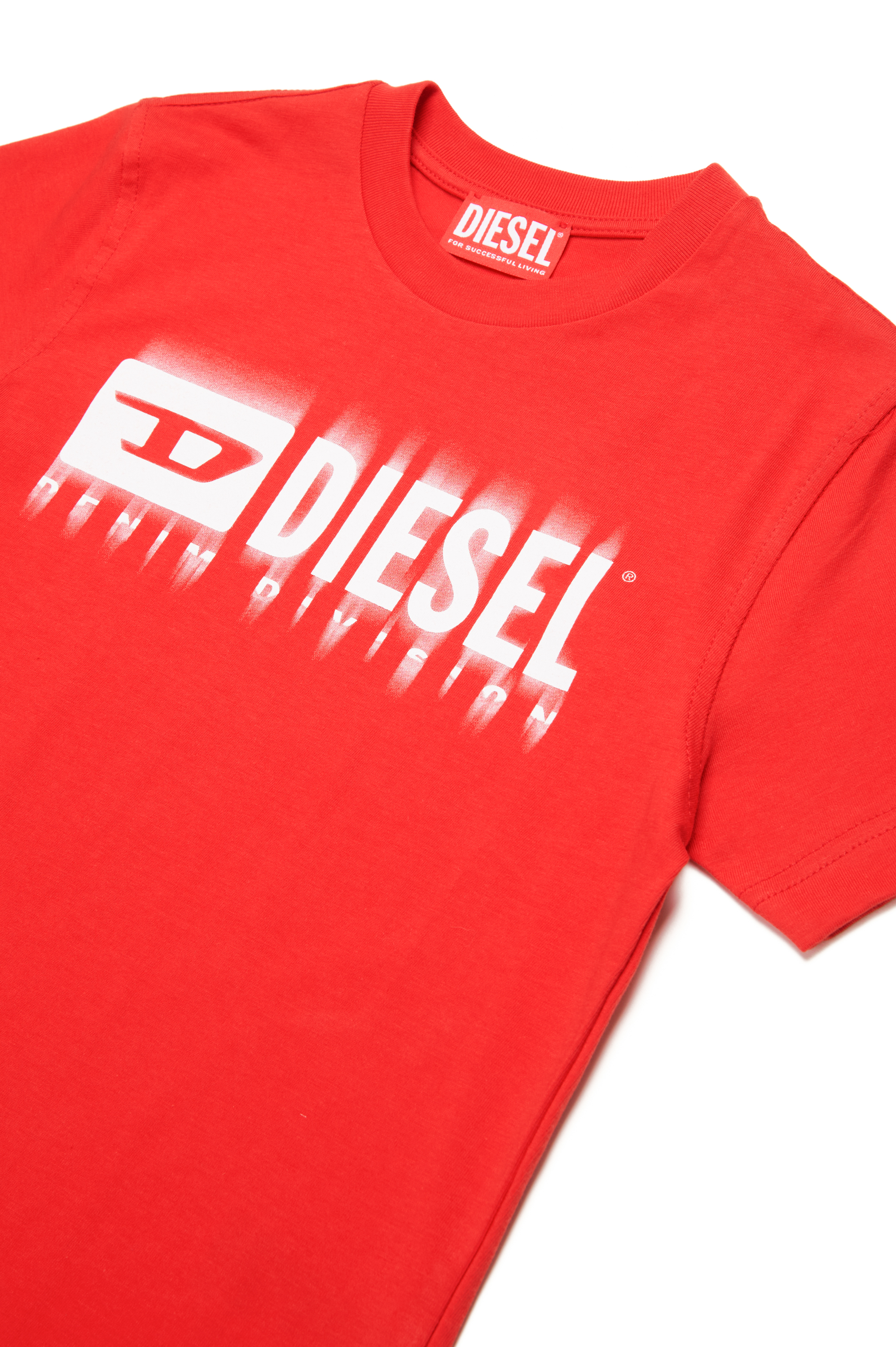 Diesel - TDIEGORL6, Uomo T-shirt con logo sbavato in Rosso - Image 3