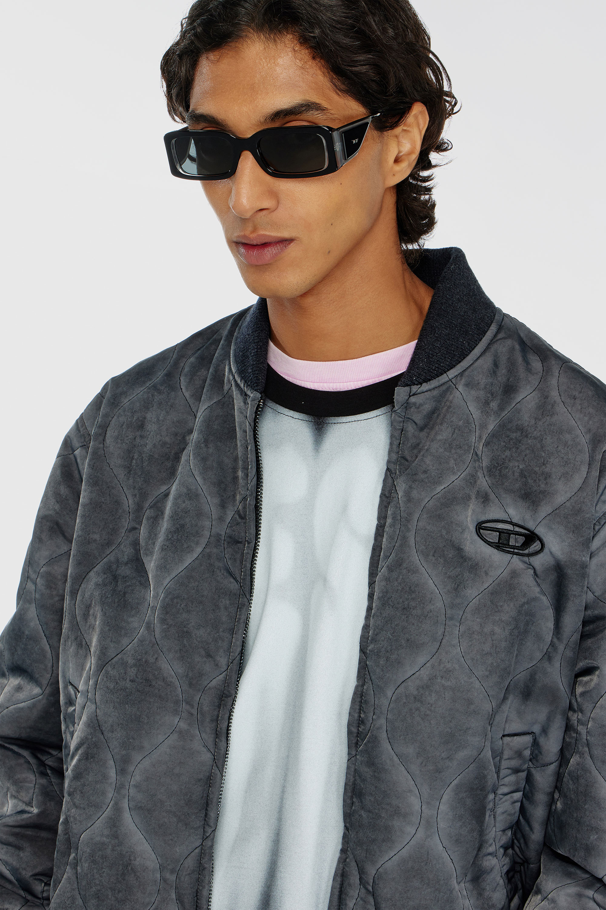 Diesel - 0DL2017U, Unisex's Rectangle sunglasses in Black - 4