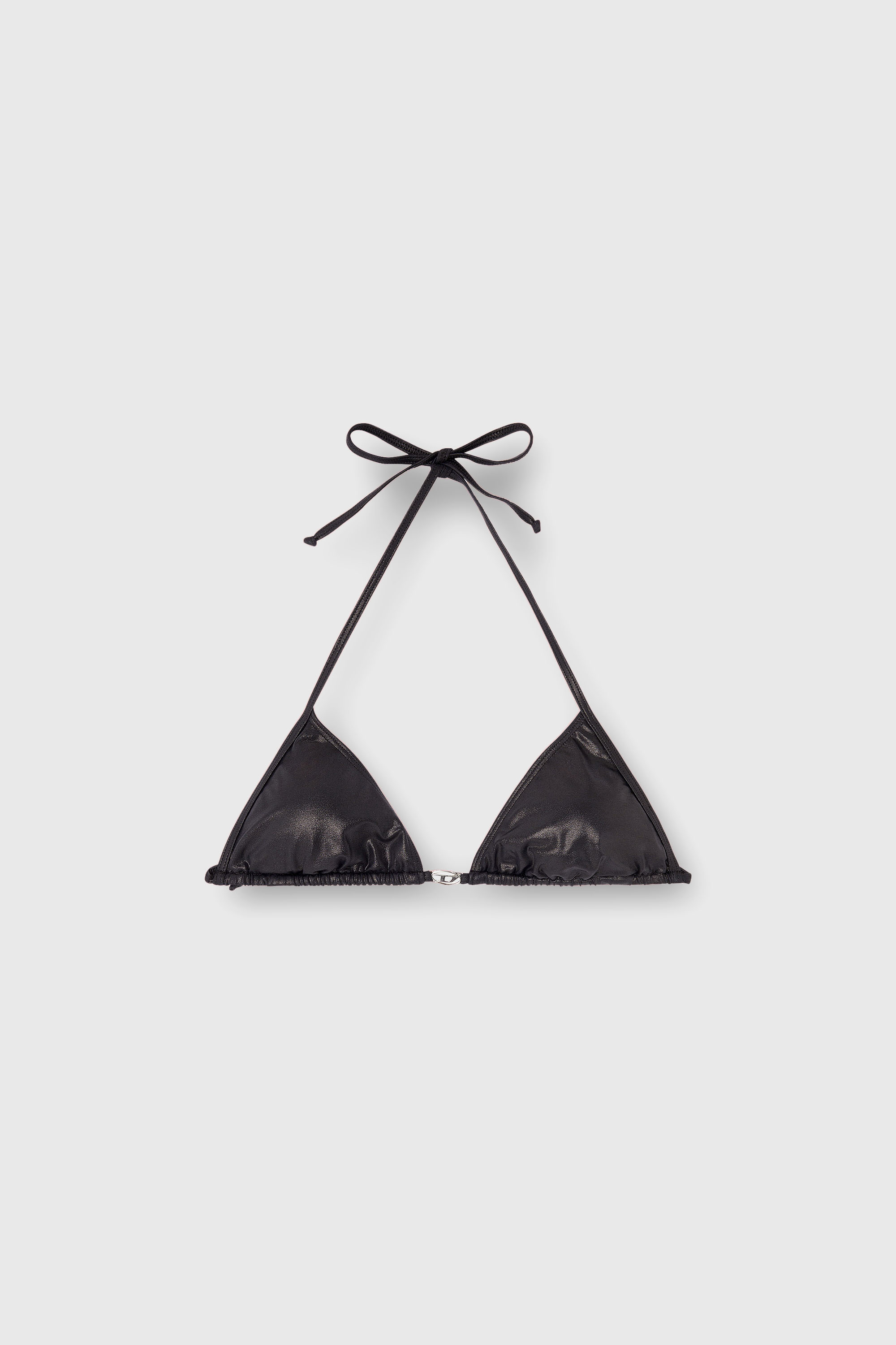 Diesel - ELETTRA-DNM, Bikini a triangolo in tessuto luminoso Donna in Nero - 4