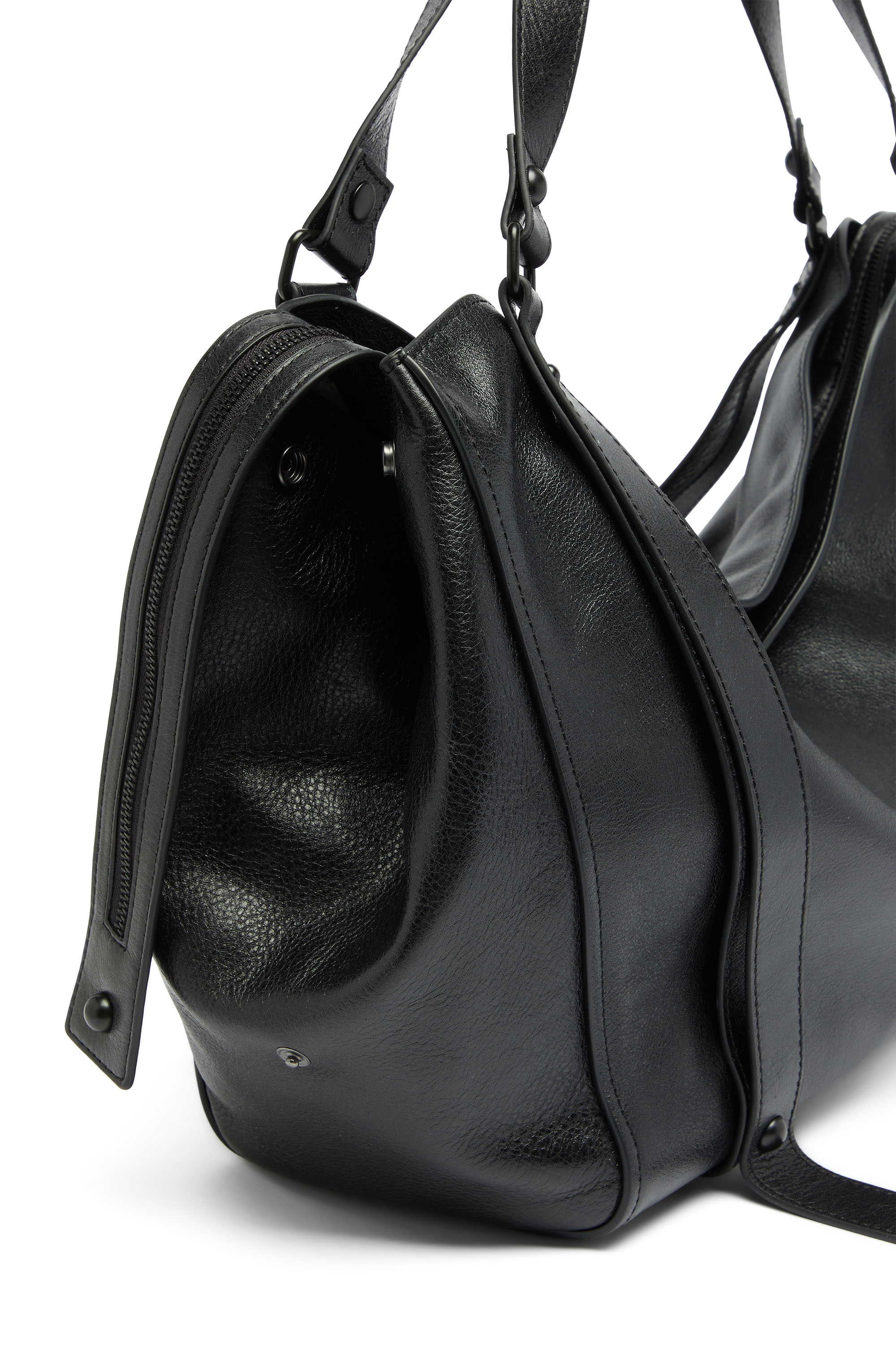 Diesel - D-ONE TOPHANDLE L, D-One-Borsa grande a mano in pelle Unisex in Nero - 5
