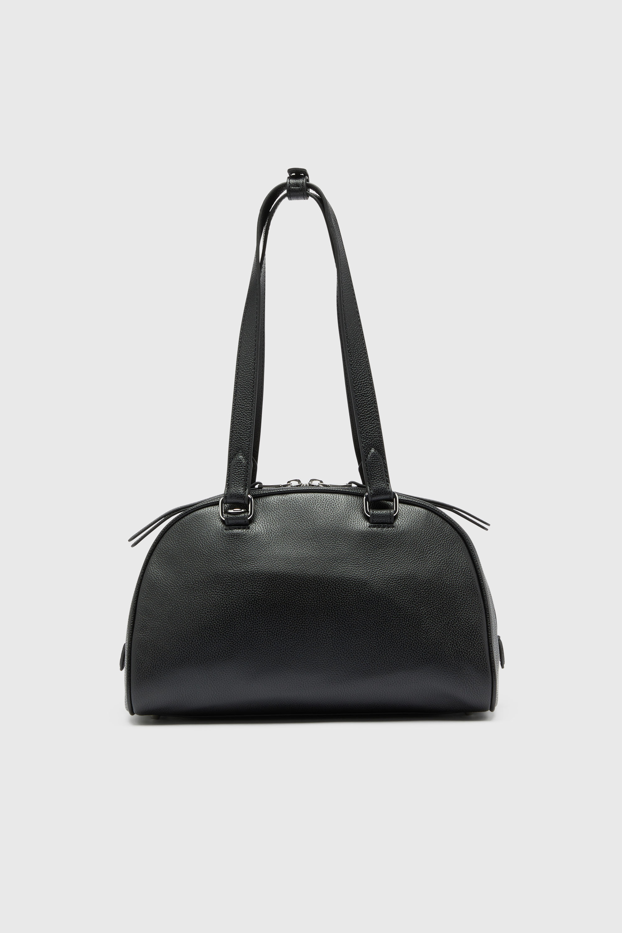Diesel - 1DR DOME SHOULDER, 1DR Dome - Borsa Boston in pelle con logo embossato Unisex in Nero - 3