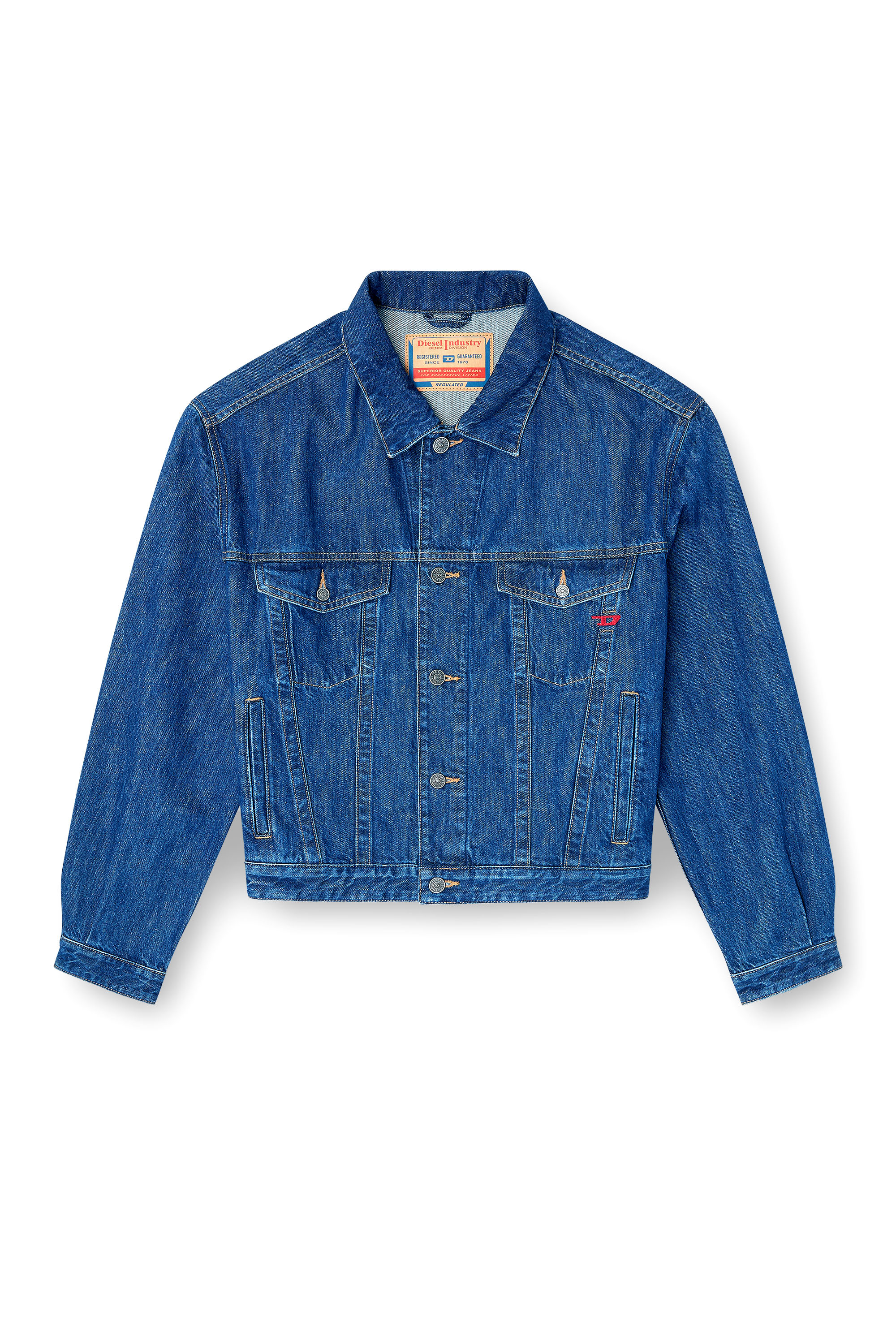 Diesel - D-RANGER, Giacca trucker in denim Uomo in Blu - 2