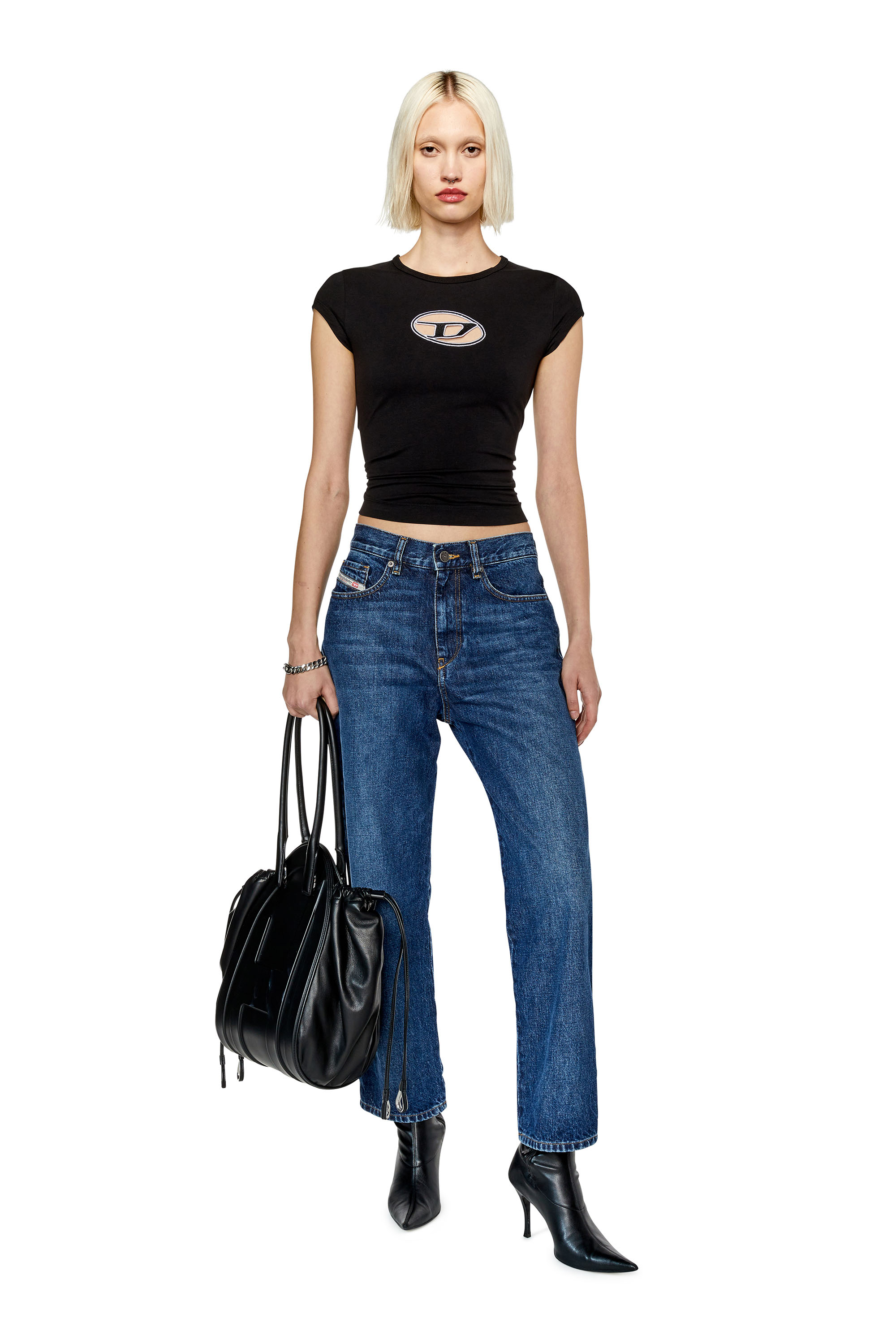Diesel - Boyfriend Jeans 2016 D-Air 09F35 Donna, Blu medio - Image 1