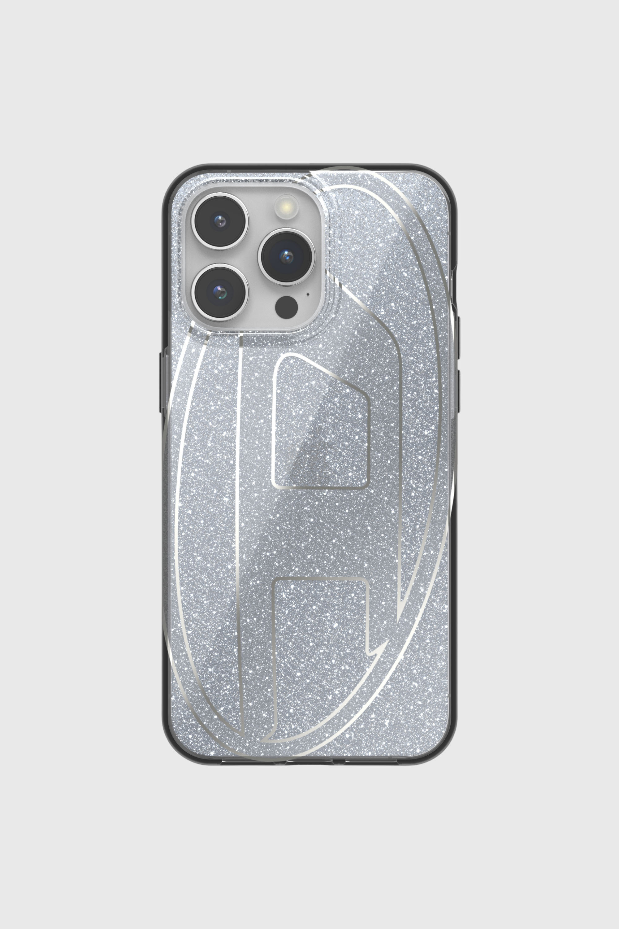 Diesel - 60033 AOP CASE, Cover glitterata per iP 15 Pro Max Unisex in Argento - 2