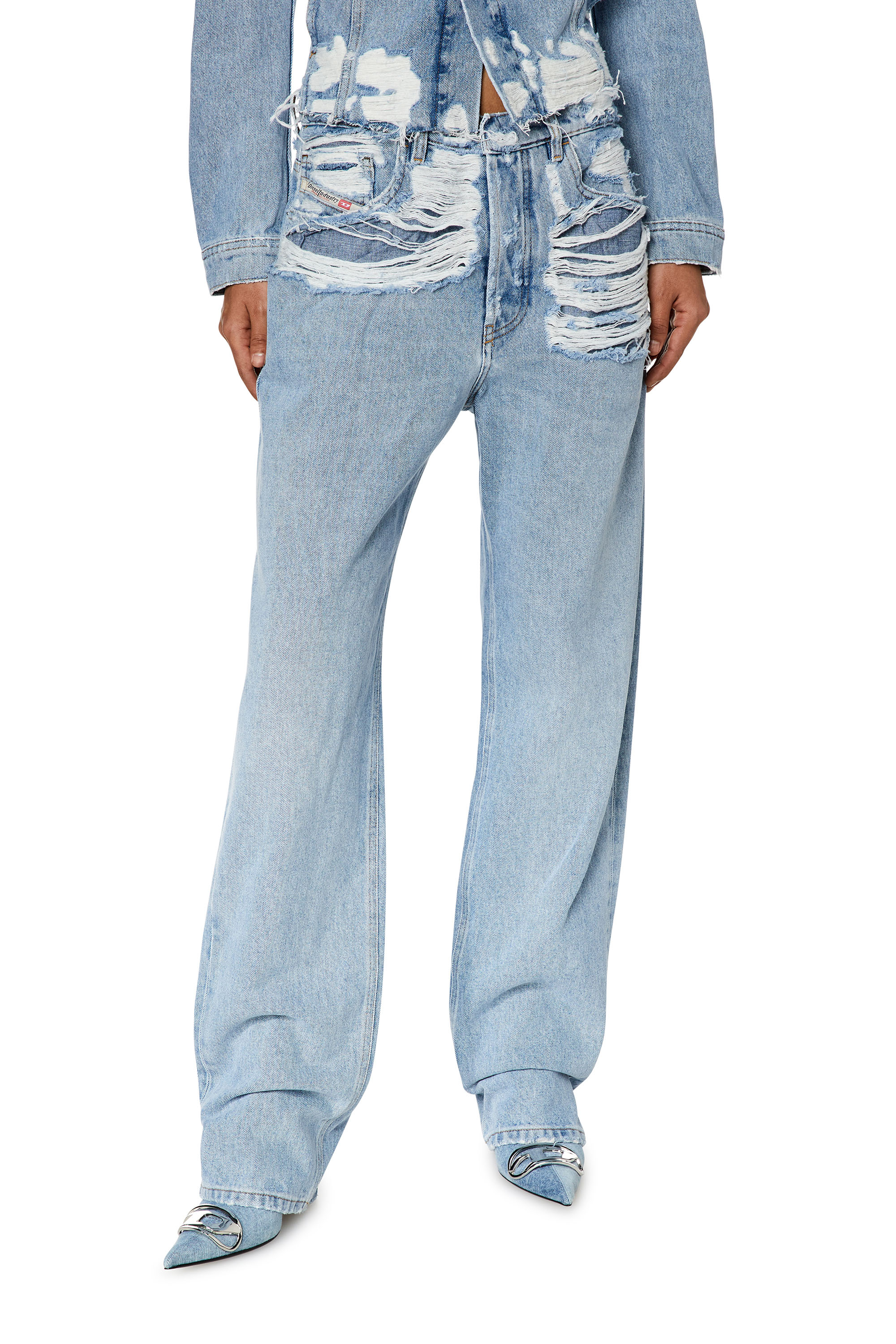 Diesel - Regular Jeans 1988 D-Ark 007S3 Donna, Blu Chiaro - Image 3