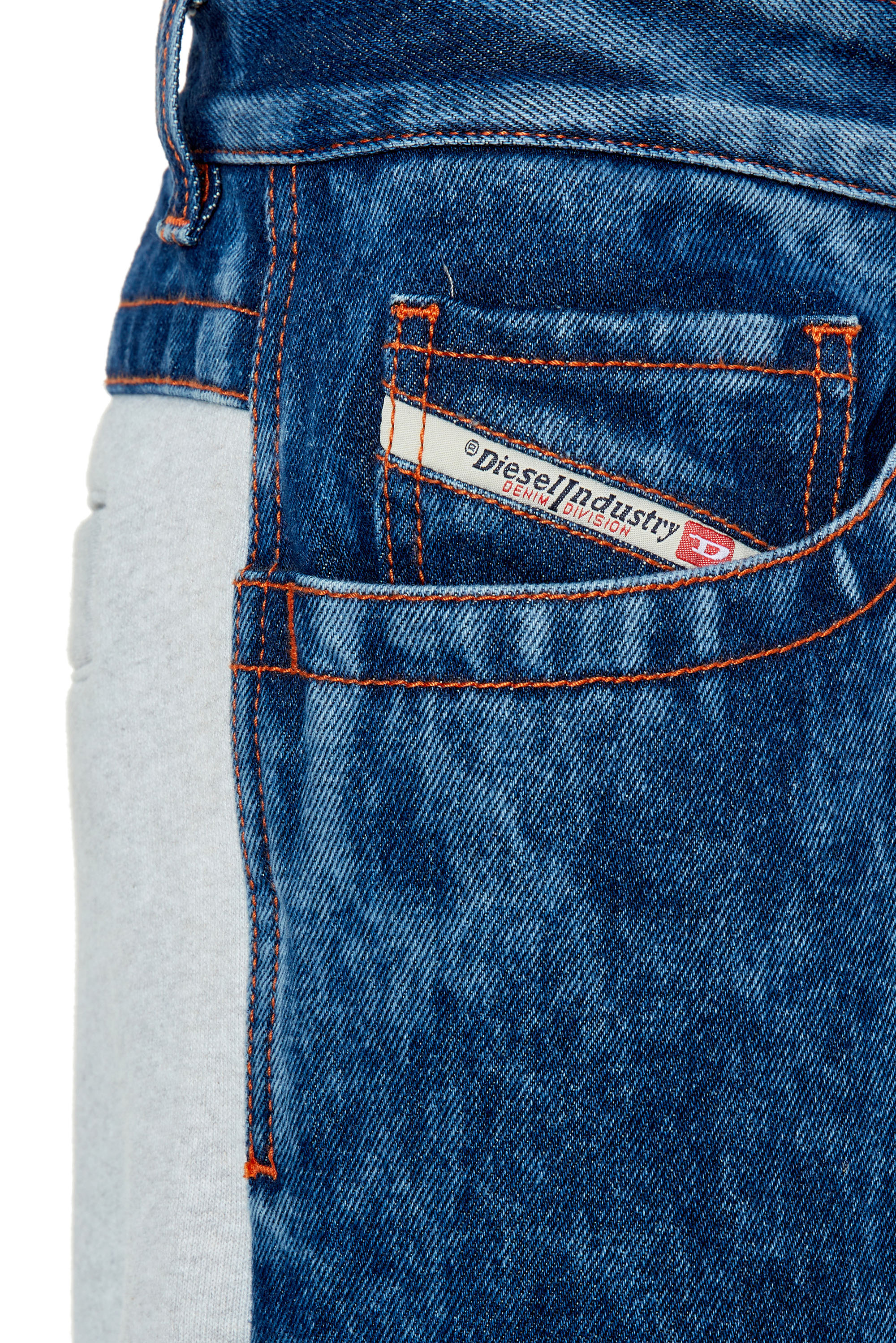 Diesel - D-Riser 0EMAD Straight Jeans, Blu Scuro - Image 3