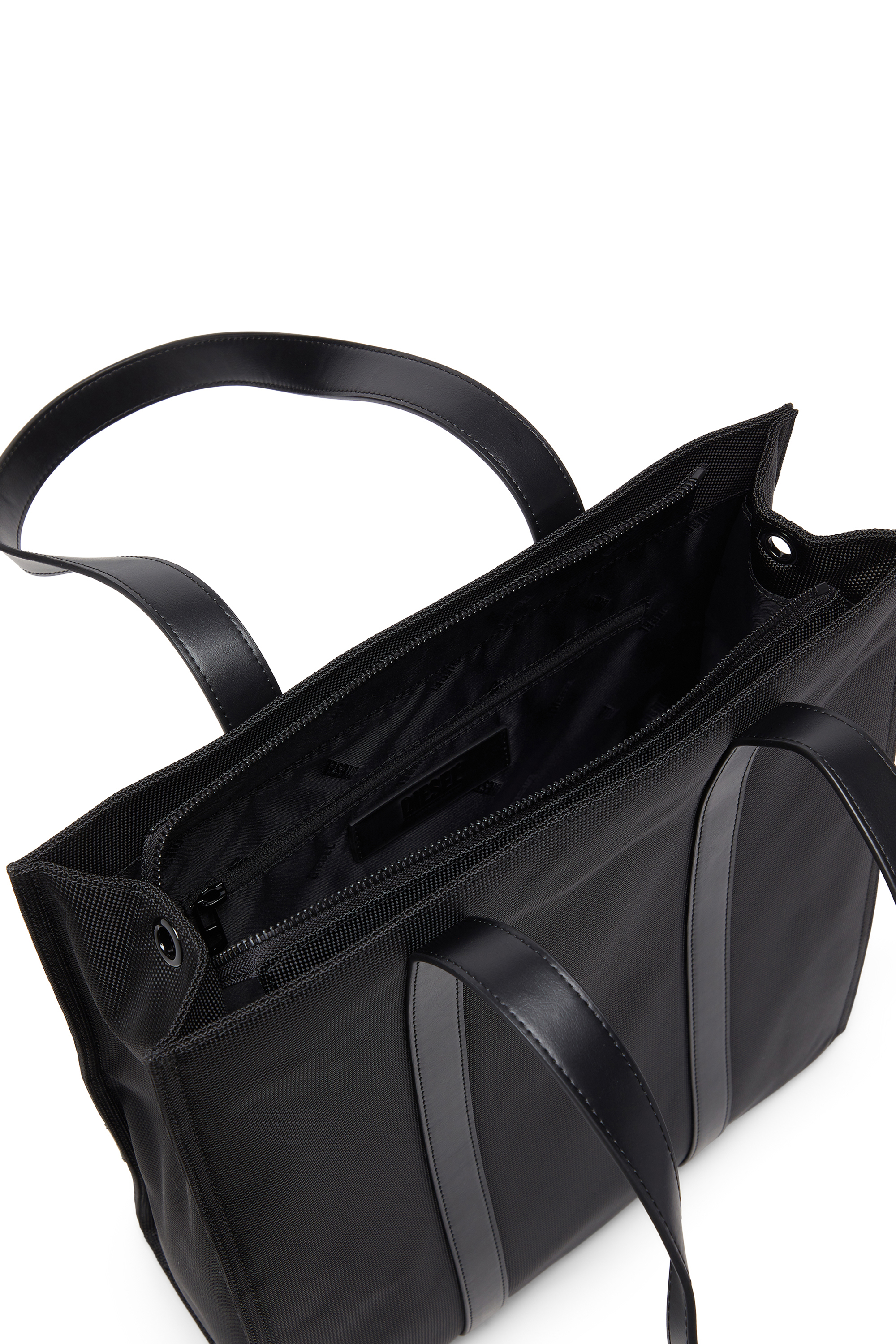 Diesel - MULTI-PKTS TOTE X, Multi-Pkts - Shopping bag con tasca frontale e zip Unisex in Nero - 3