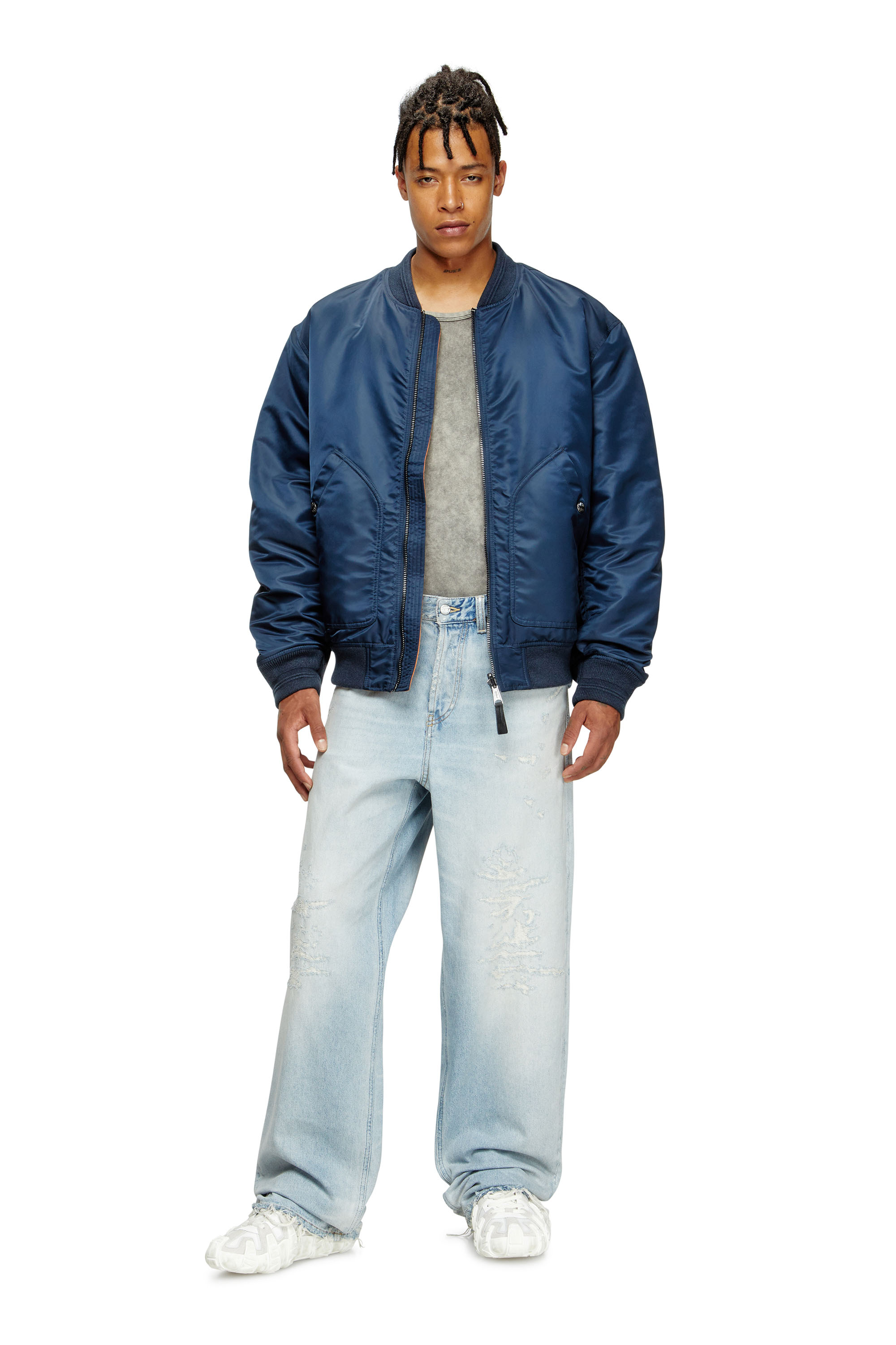 Relaxed Jeans 2001 D-Macro 09M53, Blu Chiaro Diesel - Relaxed Jeans 2001 D-Macro 09M53 Uomo, Blu Chiaro - Image 1