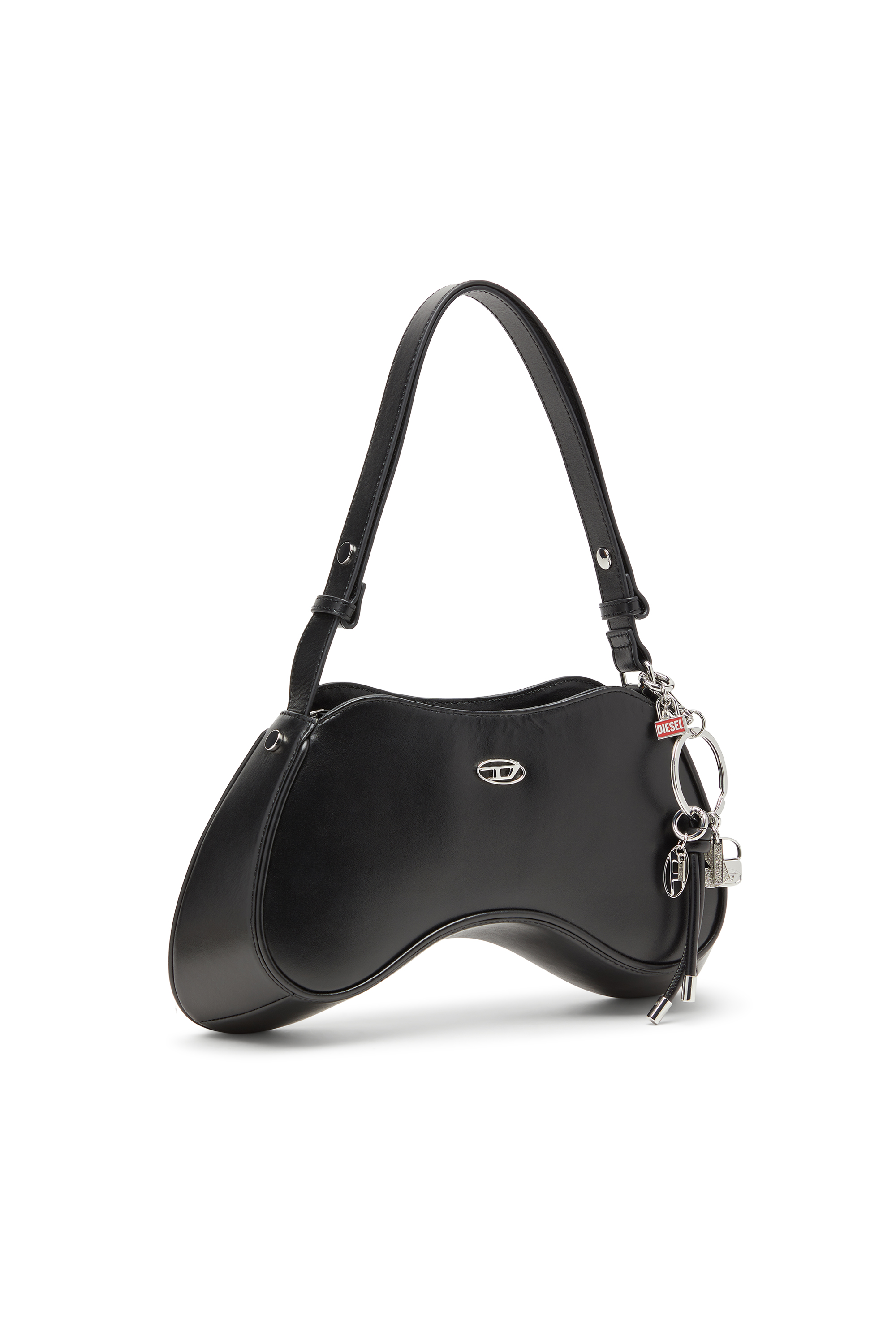 Diesel - CHARM-OVAL D, Portachiavi in metallo con charm Oval D Unisex in Argento - 2