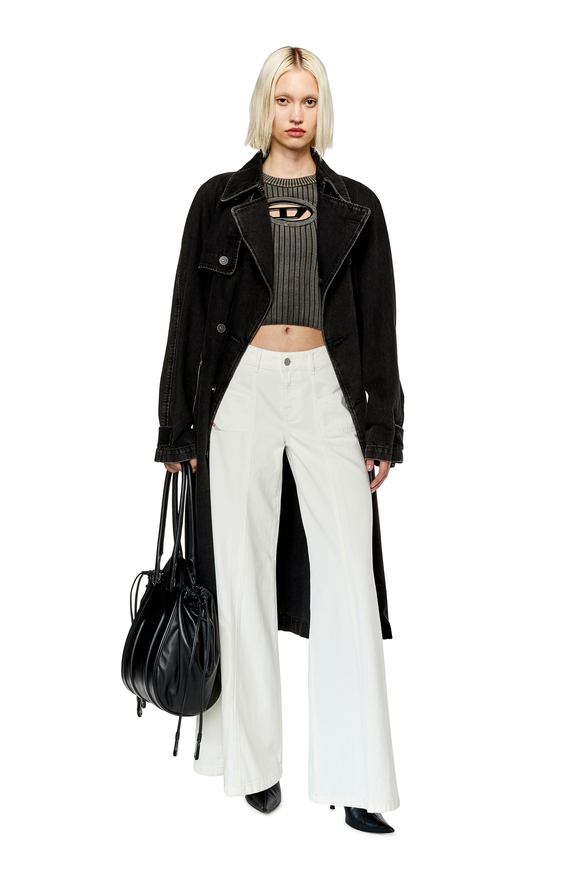 Diesel - Bootcut and Flare Jeans D-Akii 068JQ, Bianco - Image 4