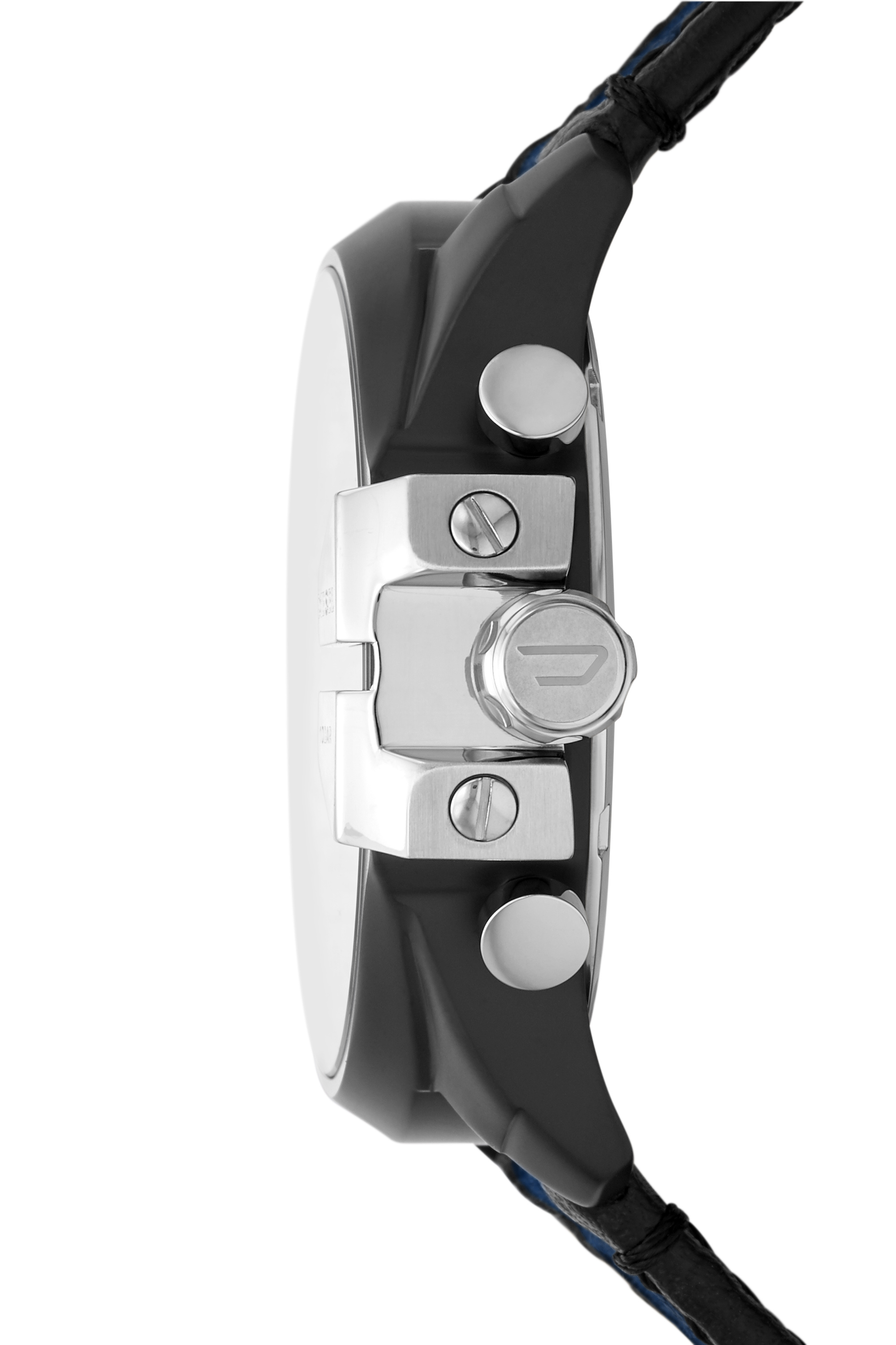 Diesel - DZ4568, Orologio Baby Chief con cinturino in pelle e denim bicolore Uomo in Blu - 3