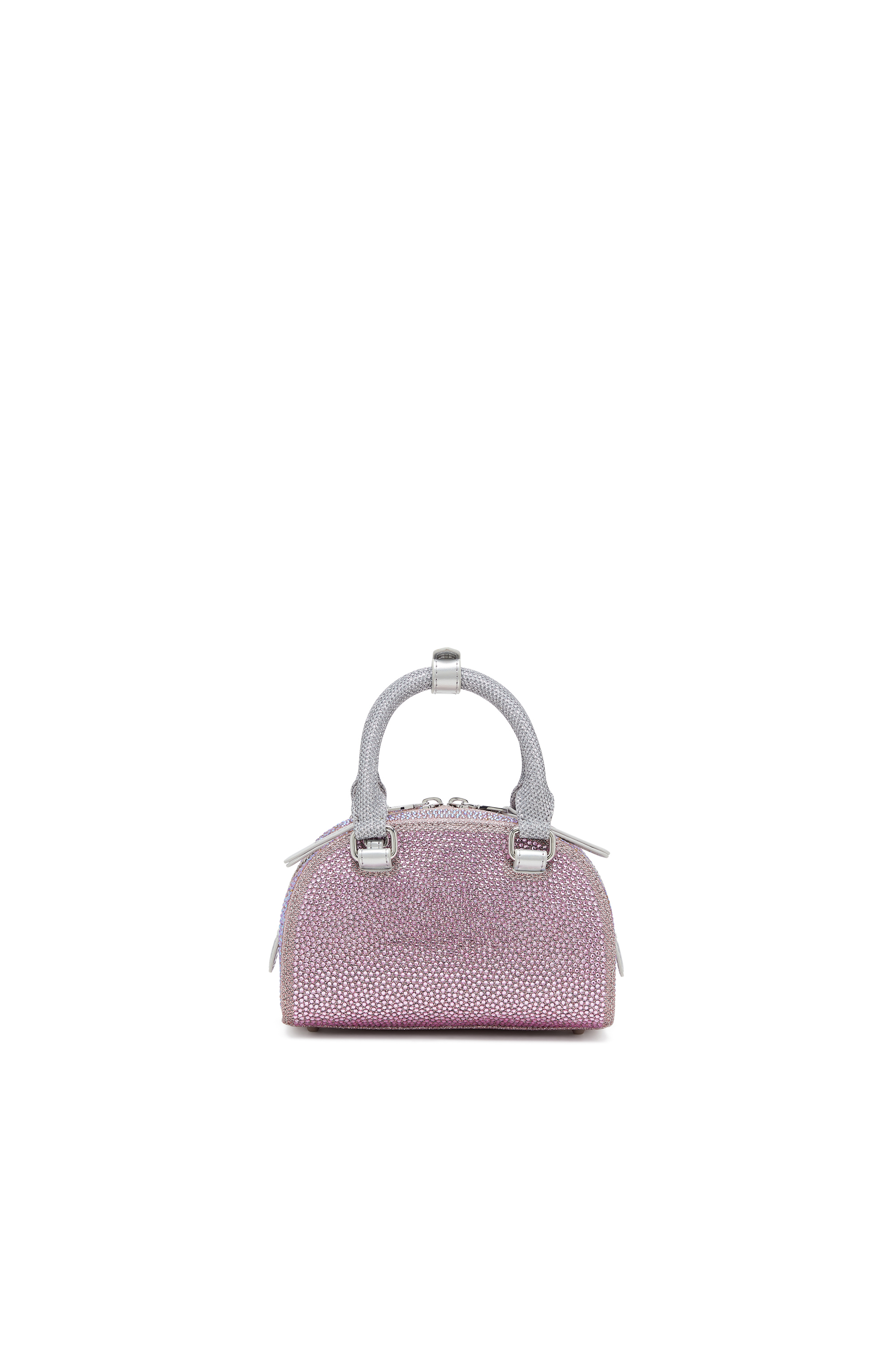 Diesel - 1DR DOME CROSSBODY, 1DR Dome - Borsa bowling piccola in crystal lurex Donna in Rosa - 2