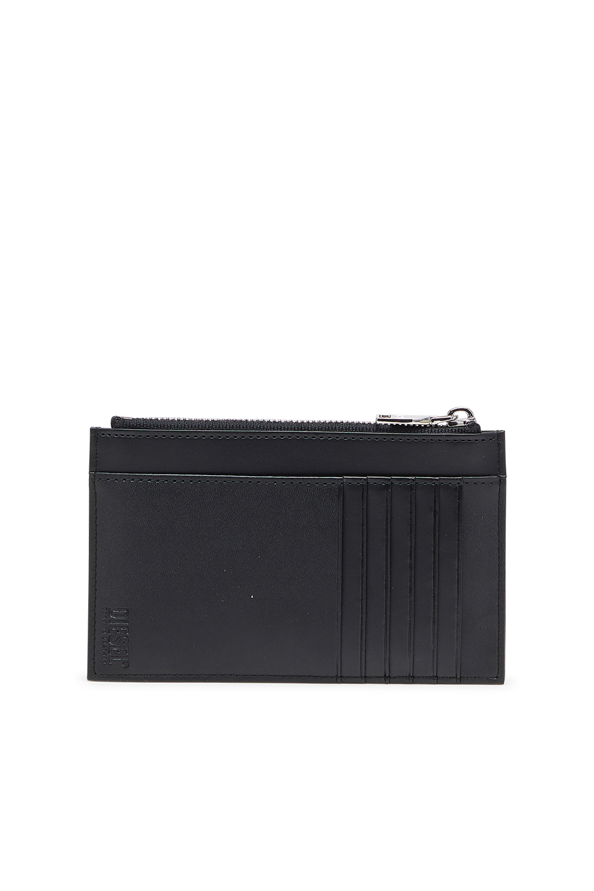 Diesel - D-LOGO 2.0 CARD CASE VI, Portacarte in pelle con tasca con zip Uomo in Nero - 2