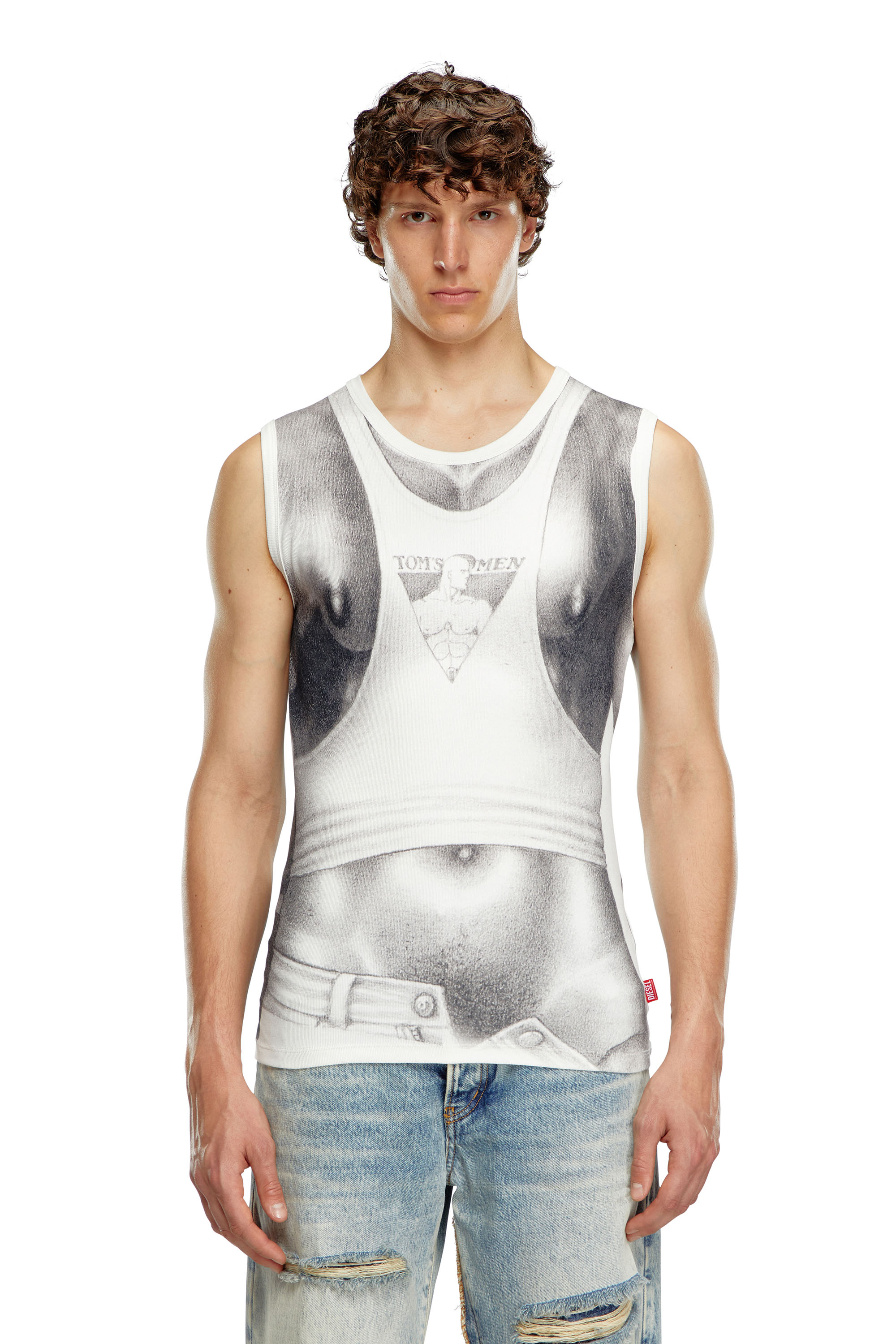 Diesel - PR-T-LIFTY-TOF, Unisex Canotta con stampa all-over in Bianco - Image 4