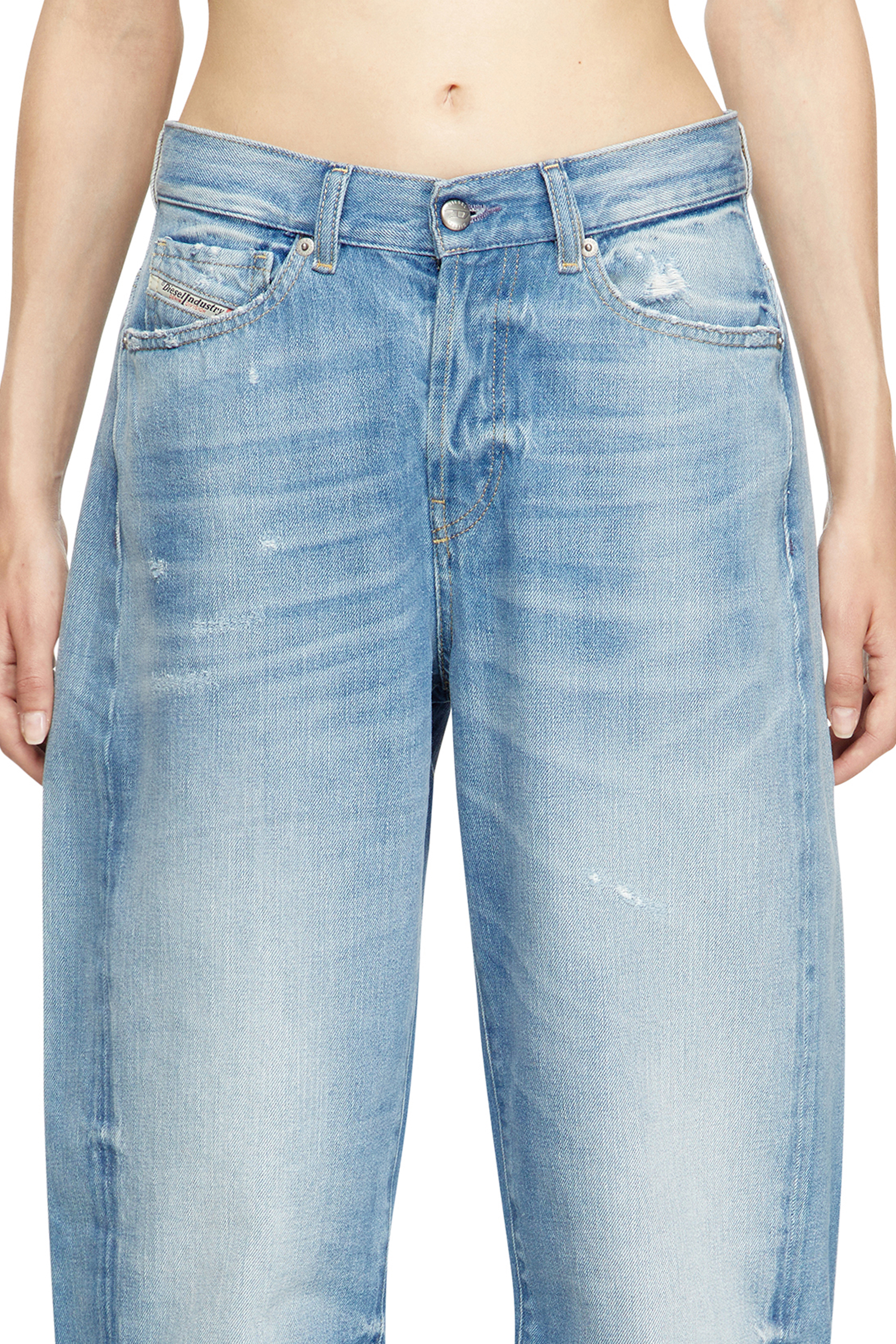 Diesel - Relaxed Jeans 1974 D-Ellz 09M24 Donna, Blu Chiaro - Image 5