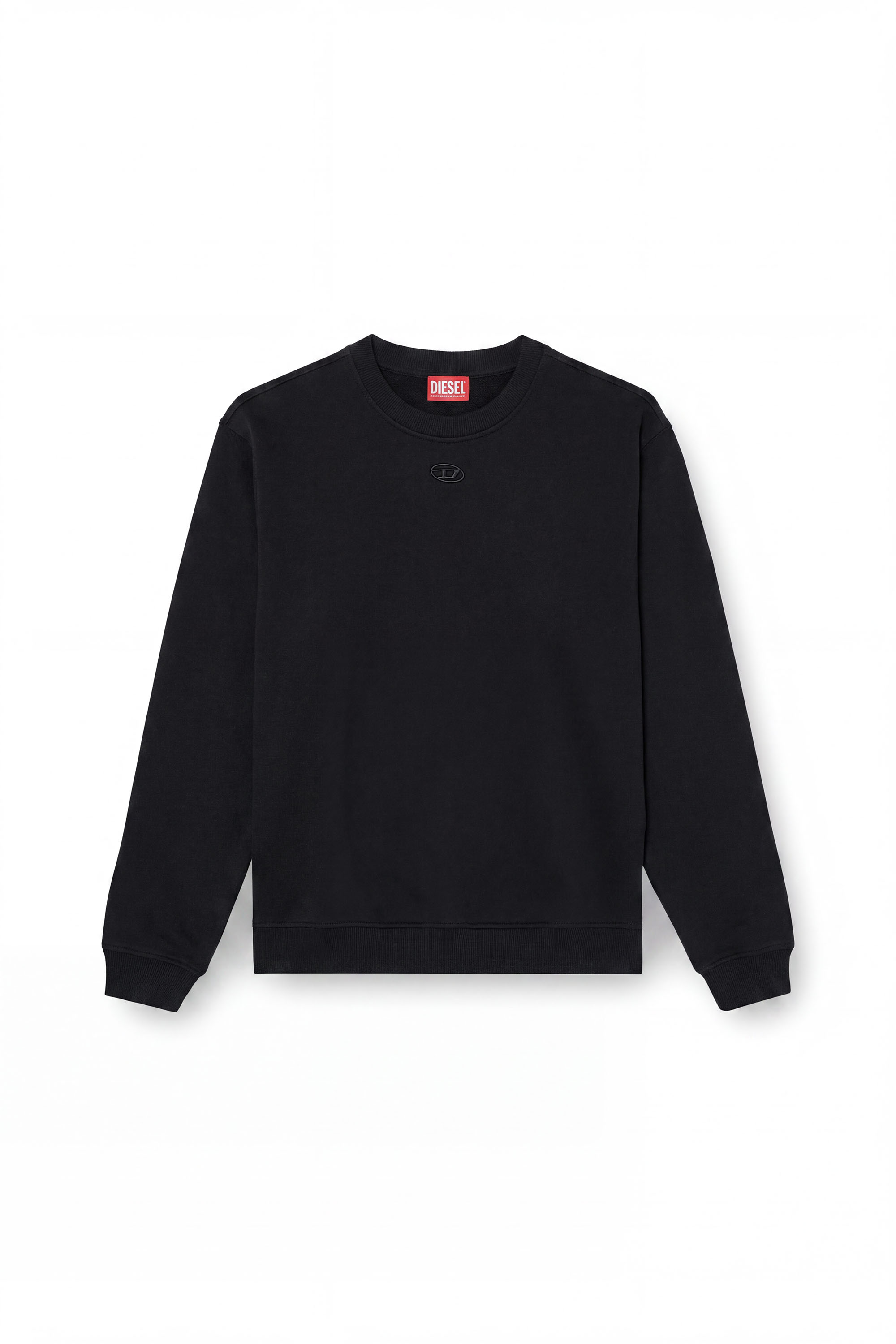 Diesel - F-NORMY-OD, Felpa in cotone con ricamo Oval D Donna in Nero - 3