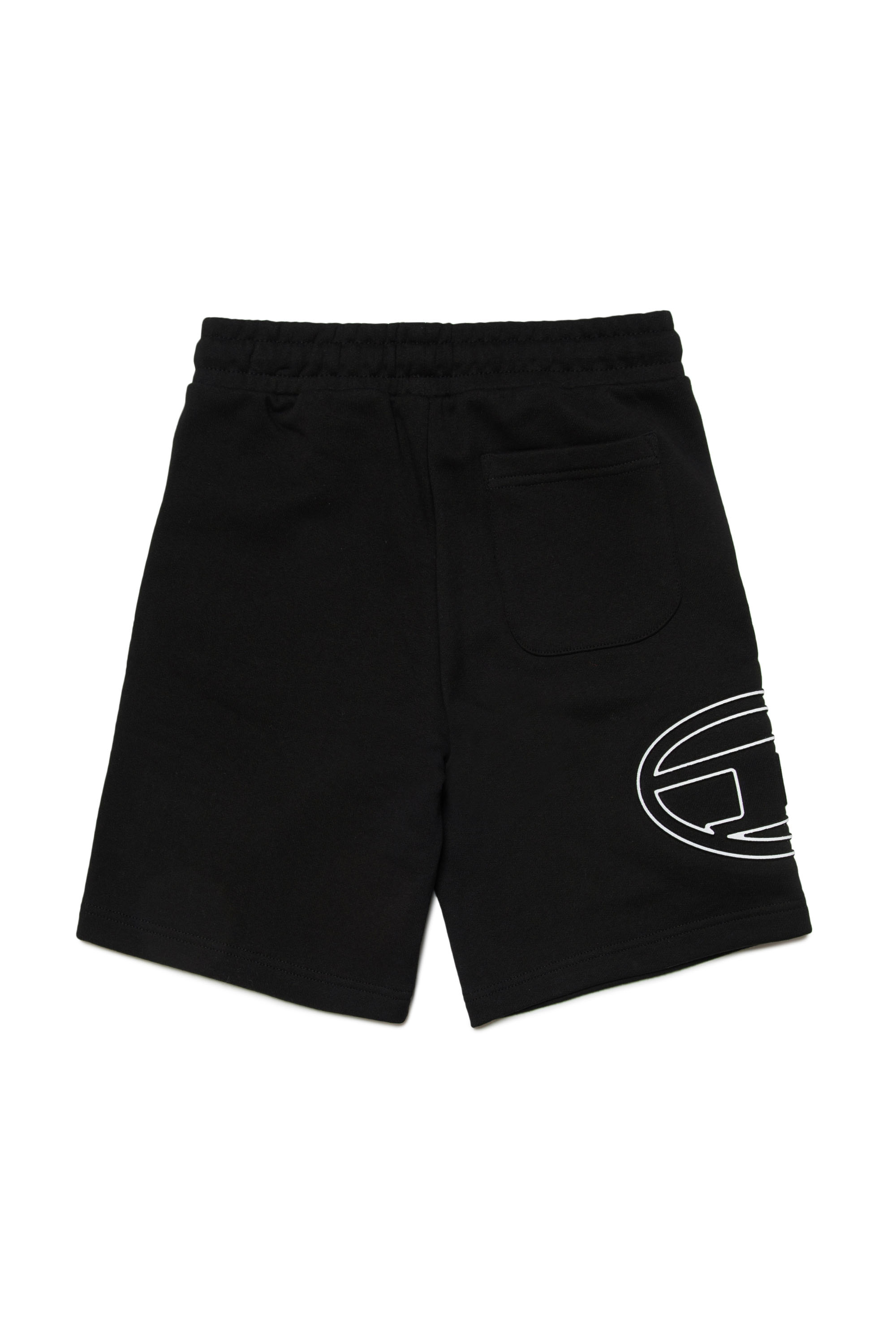 Diesel - PCURVBIGOVAL, Man Sweat shorts with embossed Oval D logo in Black - Image 2