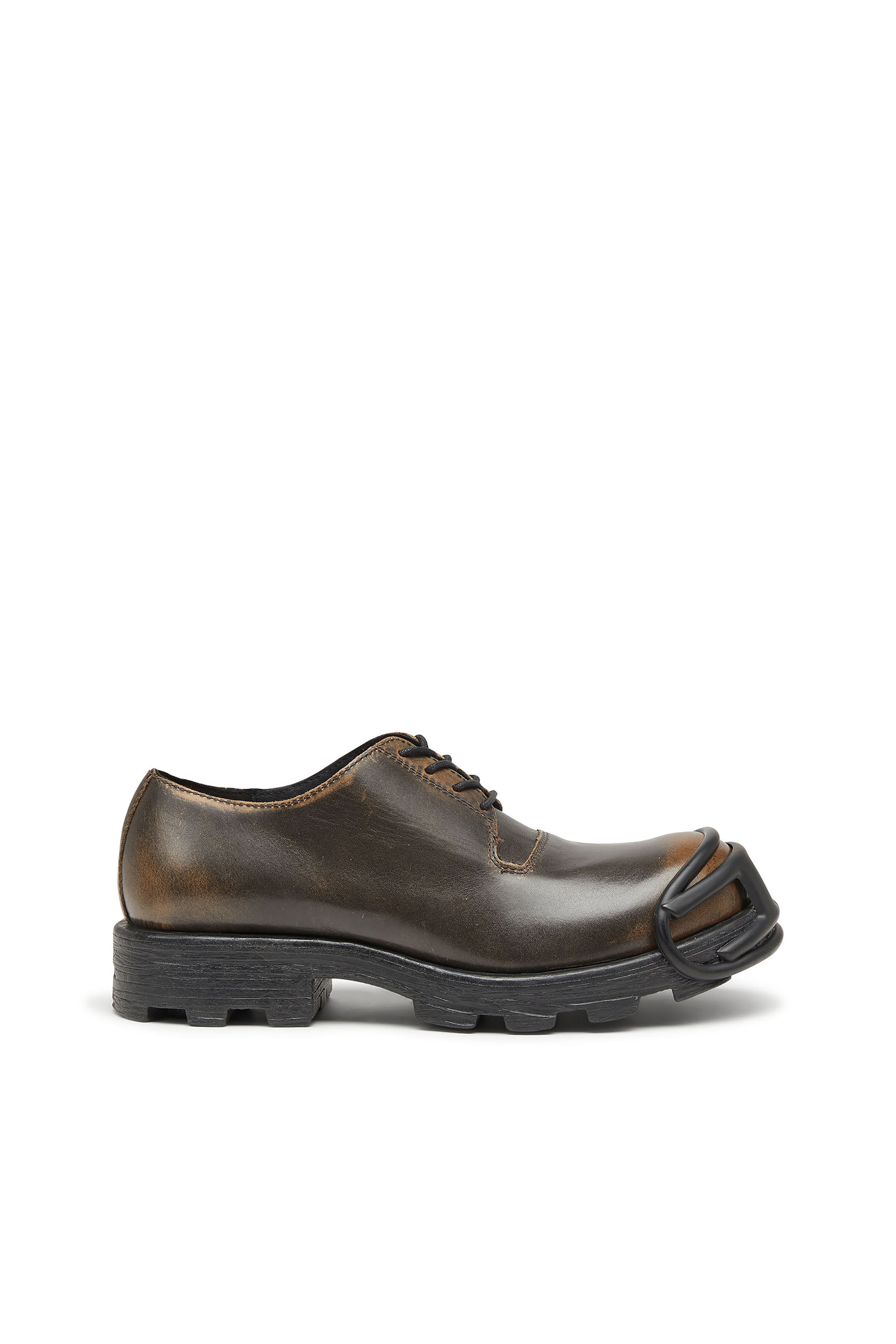 Diesel - D-HAMMER SO D, D-Hammer-Derby in pelle spazzolata Uomo in Marrone - 1