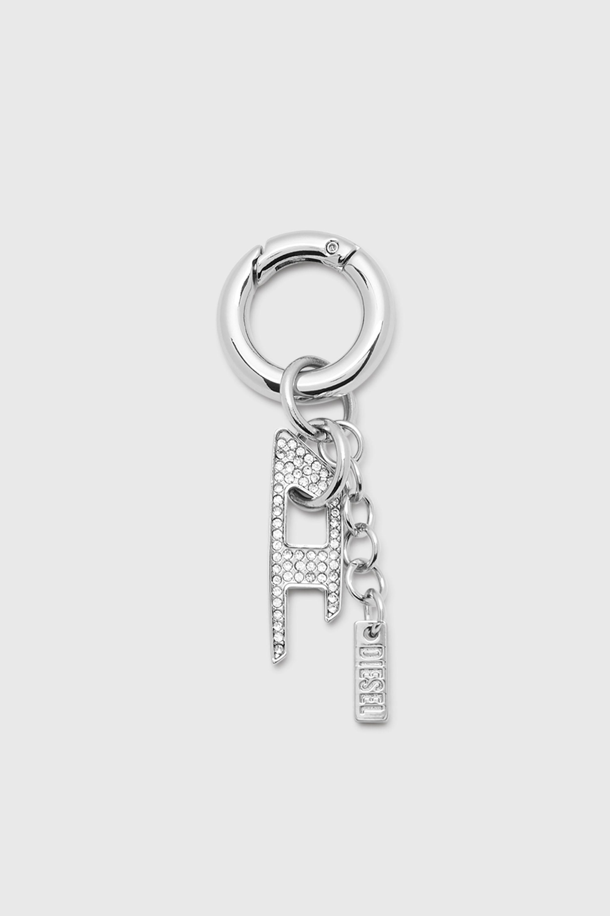 Diesel - CHARM-D, Unisex's Charm with rhinestone D charm in Silver - 1