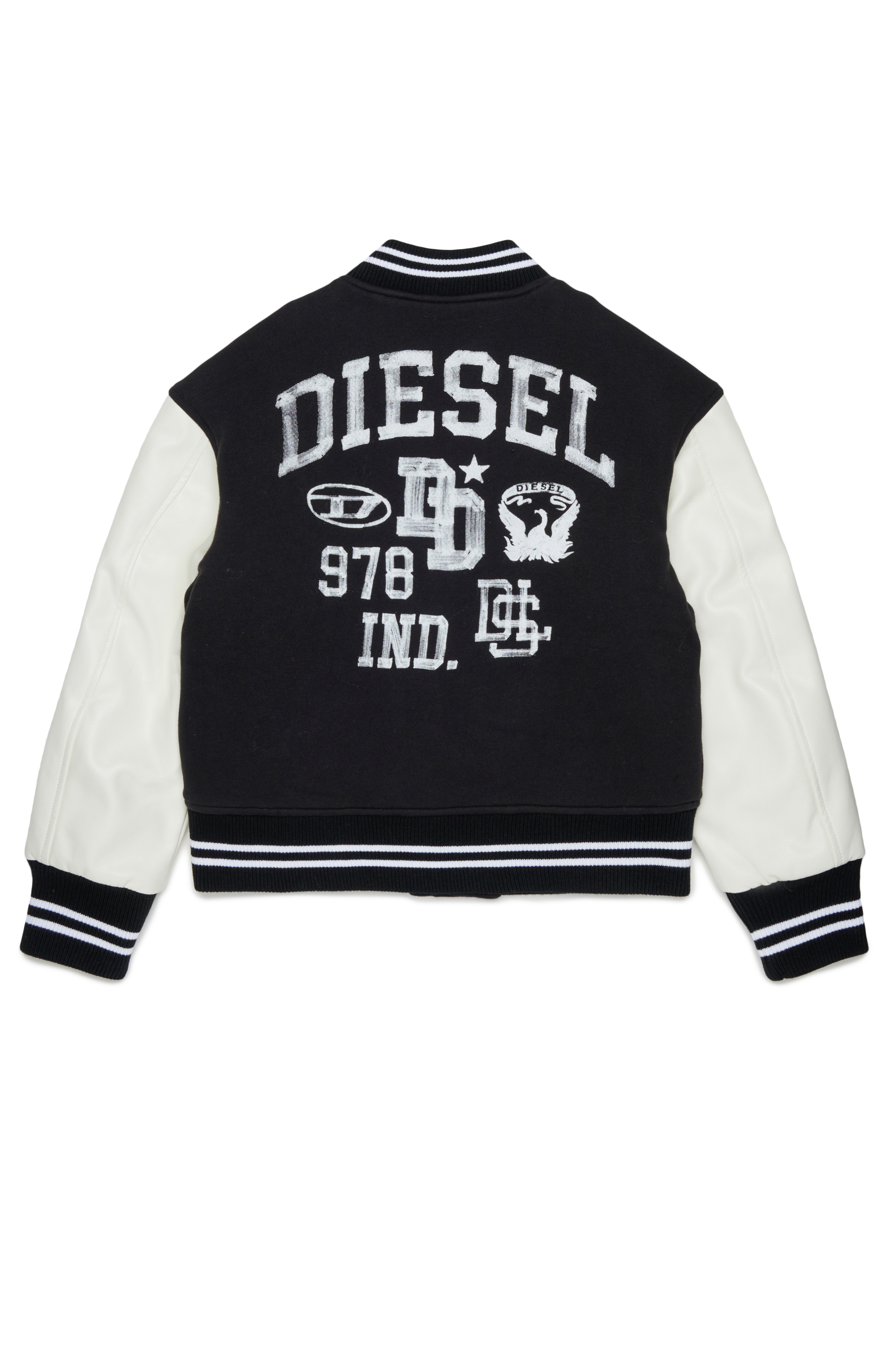 Diesel - JBAND, Giacca varsity colour-block Uomo in Nero - 2