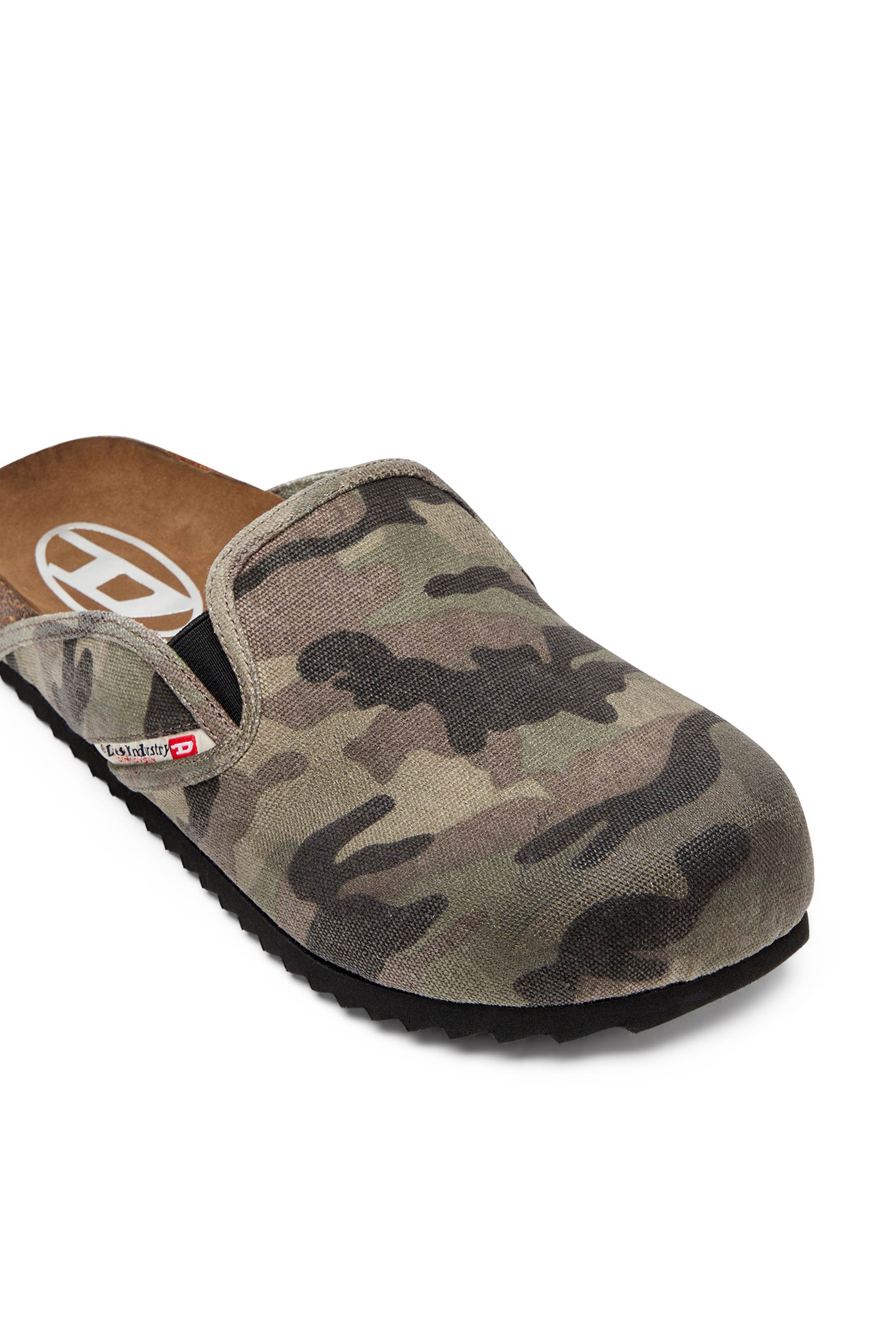 Diesel - D-WOODSTOCK SLIP-ON, Mule in canvas camouflage Uomo in Verde - 6