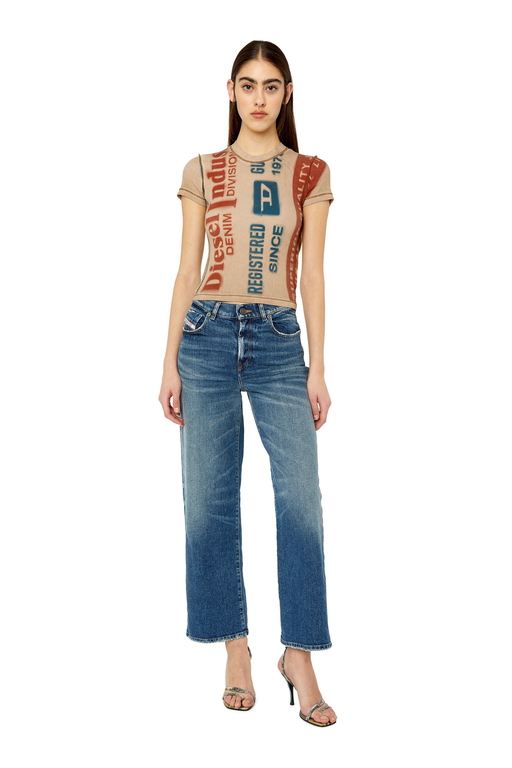 Diesel - 2000 007L1 Bootcut and Flare Jeans, Blu medio - Image 4