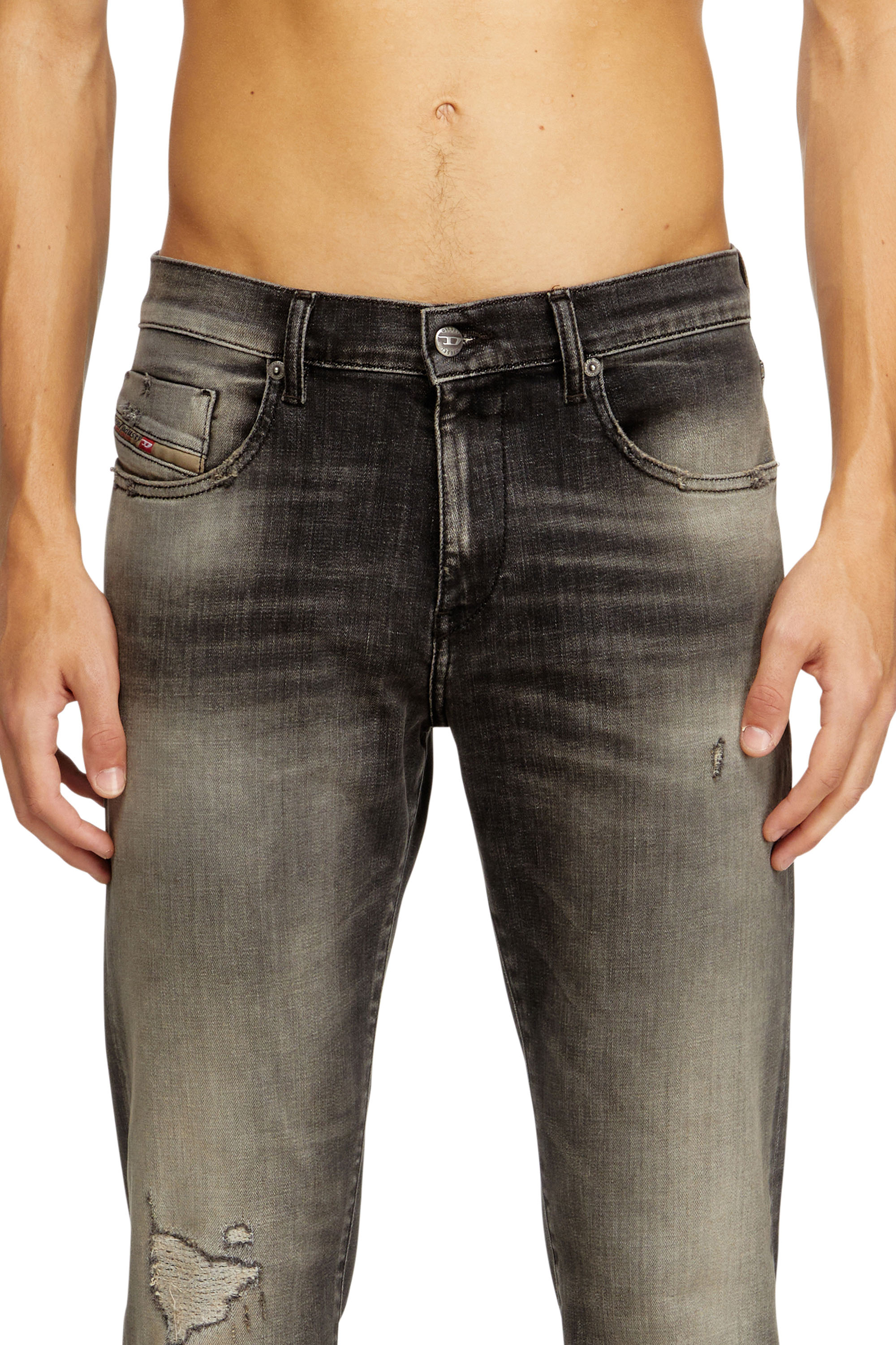 Diesel - Slim Jeans 2019 D-Strukt 09N59 Uomo, Grigio - Image 4