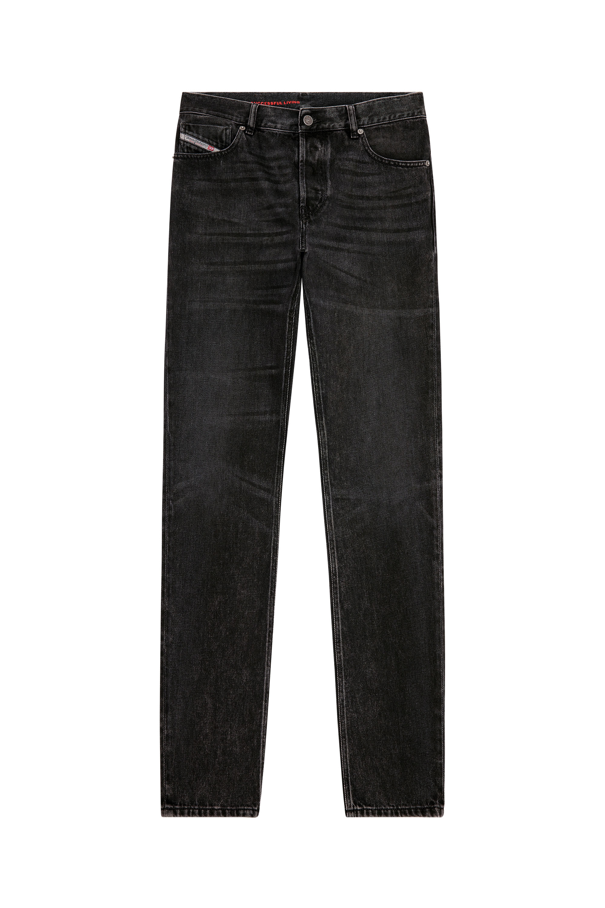 Diesel - Straight Jeans 1995 D-Sark 09B88, Nero/Grigio scuro - Image 5