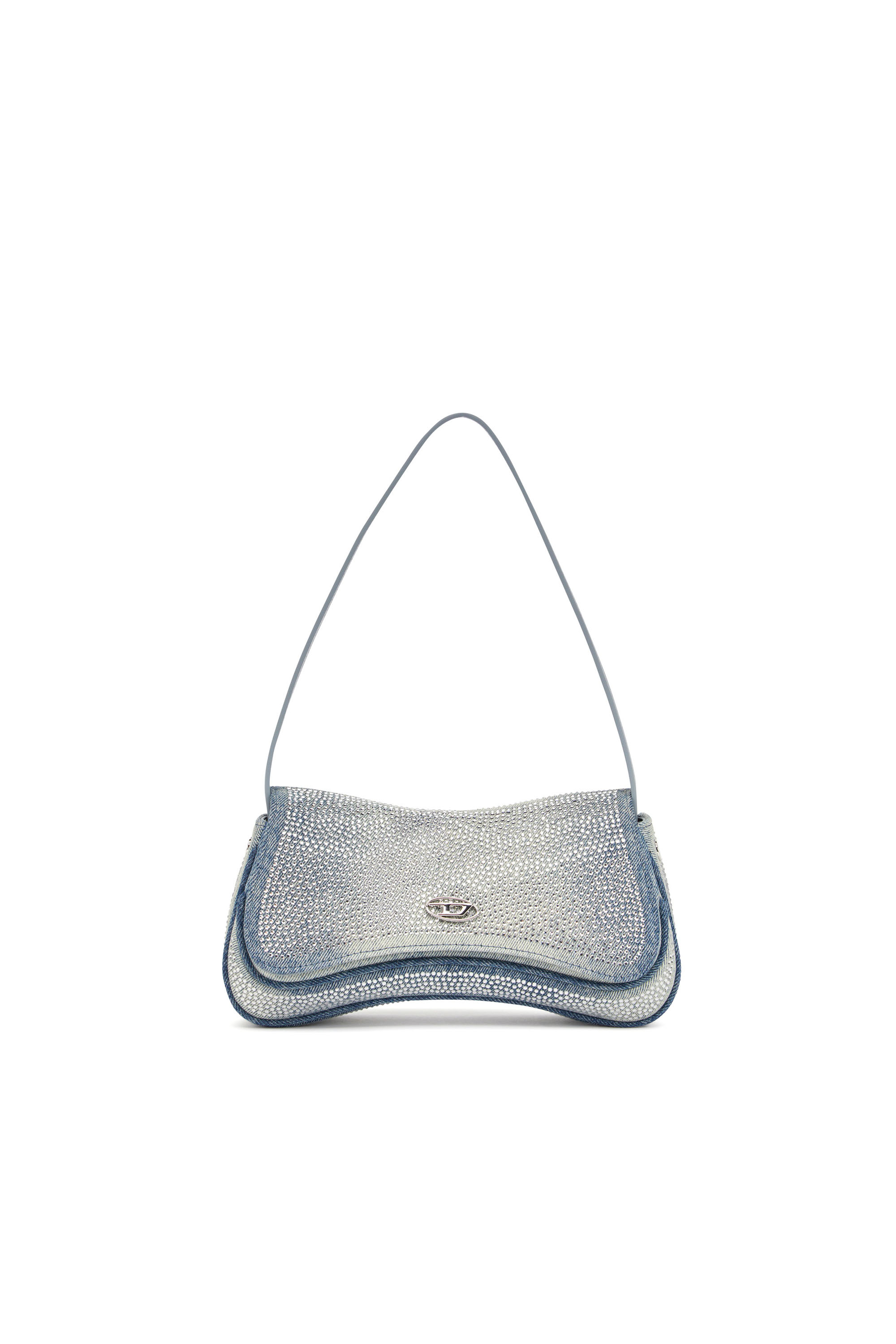 Diesel - PLAY CLUTCH, Play-Clutch Crystal in denim solarizzato Donna in Blu - 5