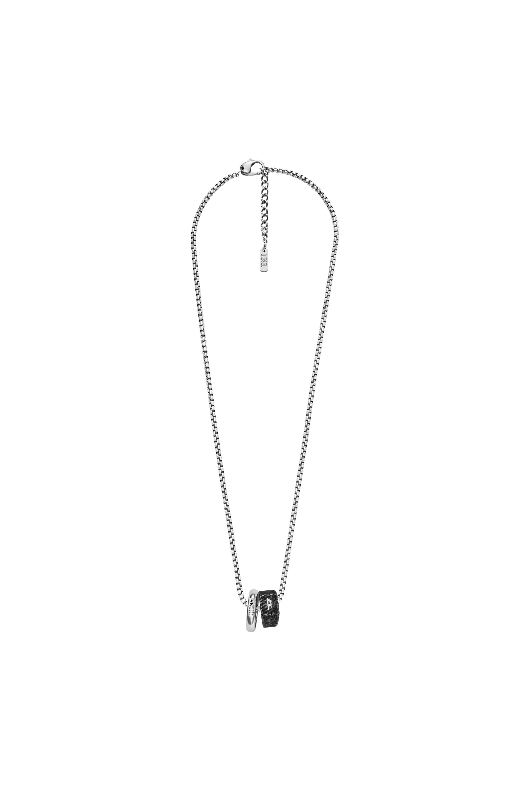 Diesel - DX1654SET JEWELLERY, Set di collana e orecchini in acciaio inossidabile Unisex in Argento - 1
