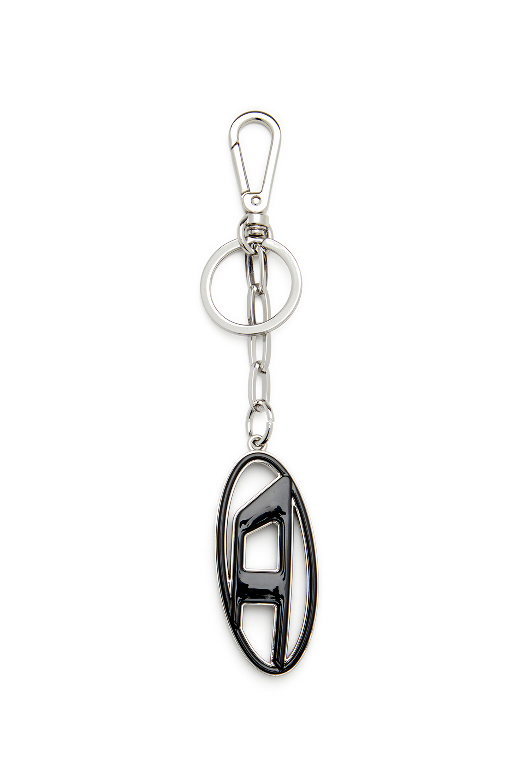 Diesel - CAGE-D LAYER, Portachiavi Oval D in metallo e resina Uomo in Nero - 2
