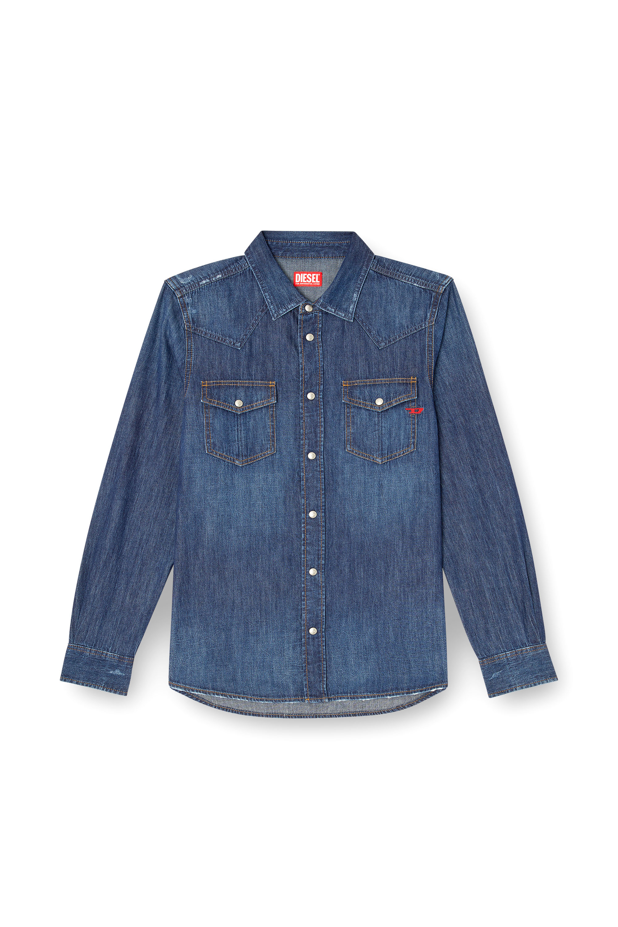 Diesel - D-VEGA, Overshirt in denim Uomo in Blu - 2