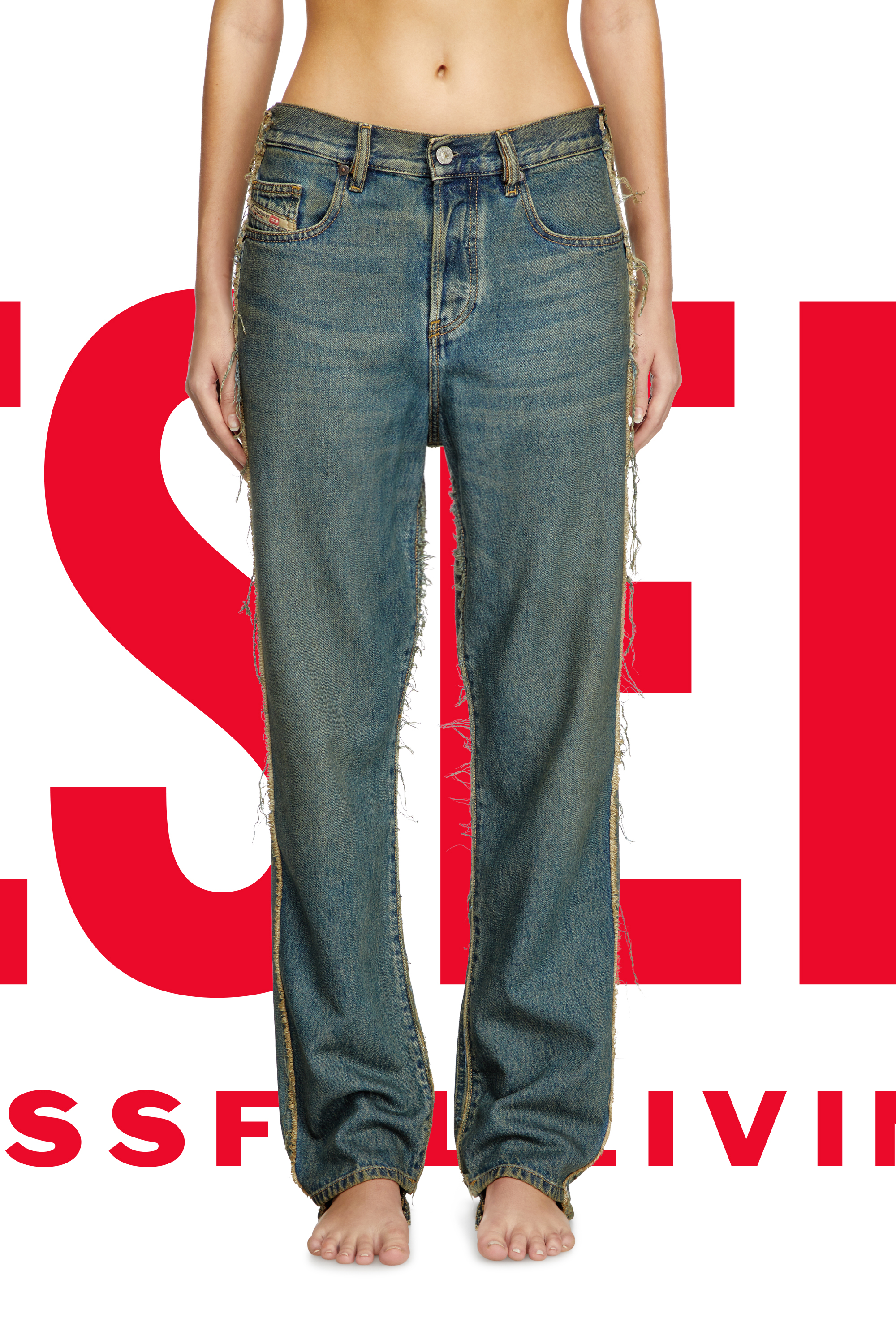 Diesel - Regular Jeans Dieseloves 03 09M98 Uomo, Blu Scuro - Image 7