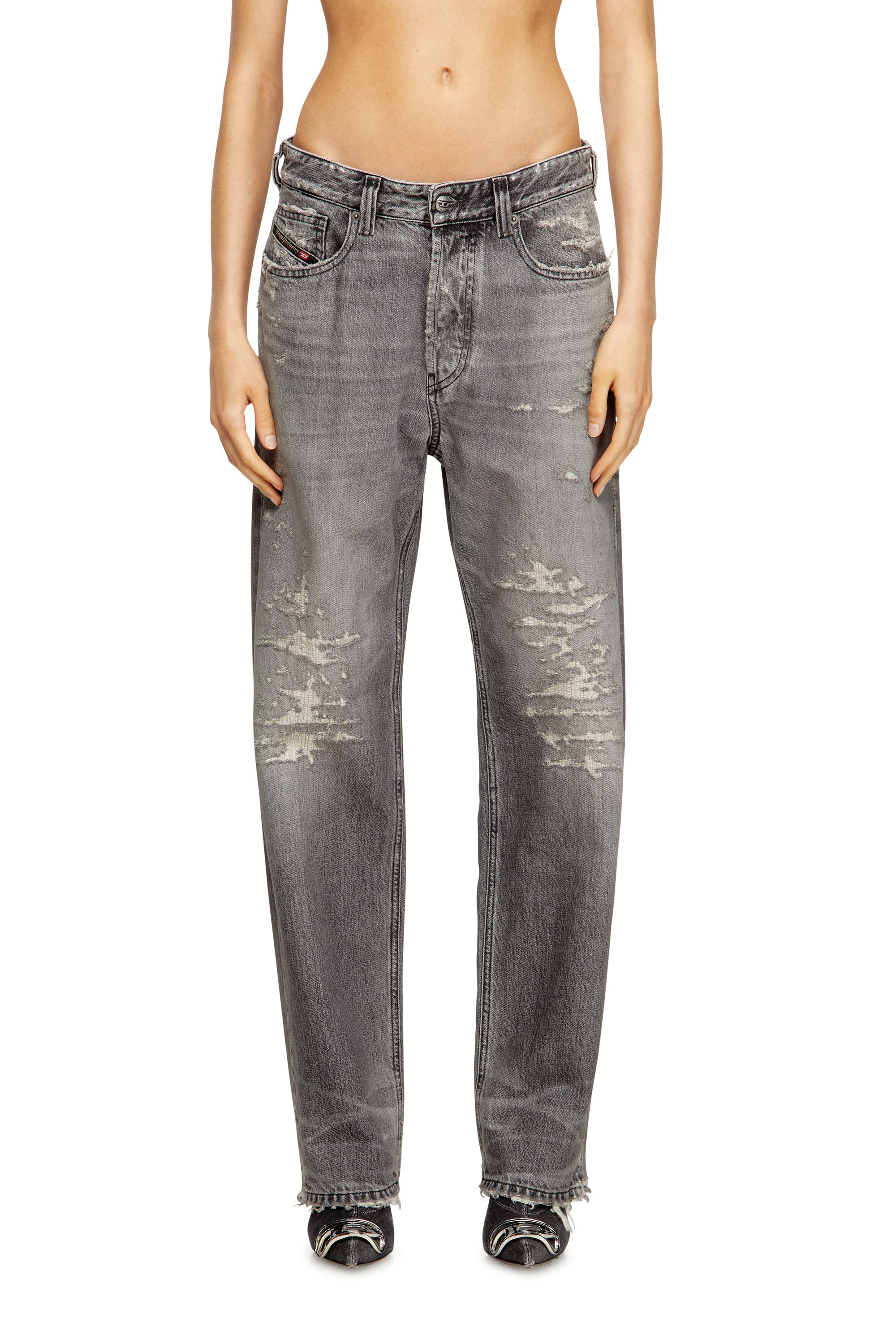 Diesel - Regular Jeans 1988 D-Ark 09M64 Donna, Grigio - Image 1