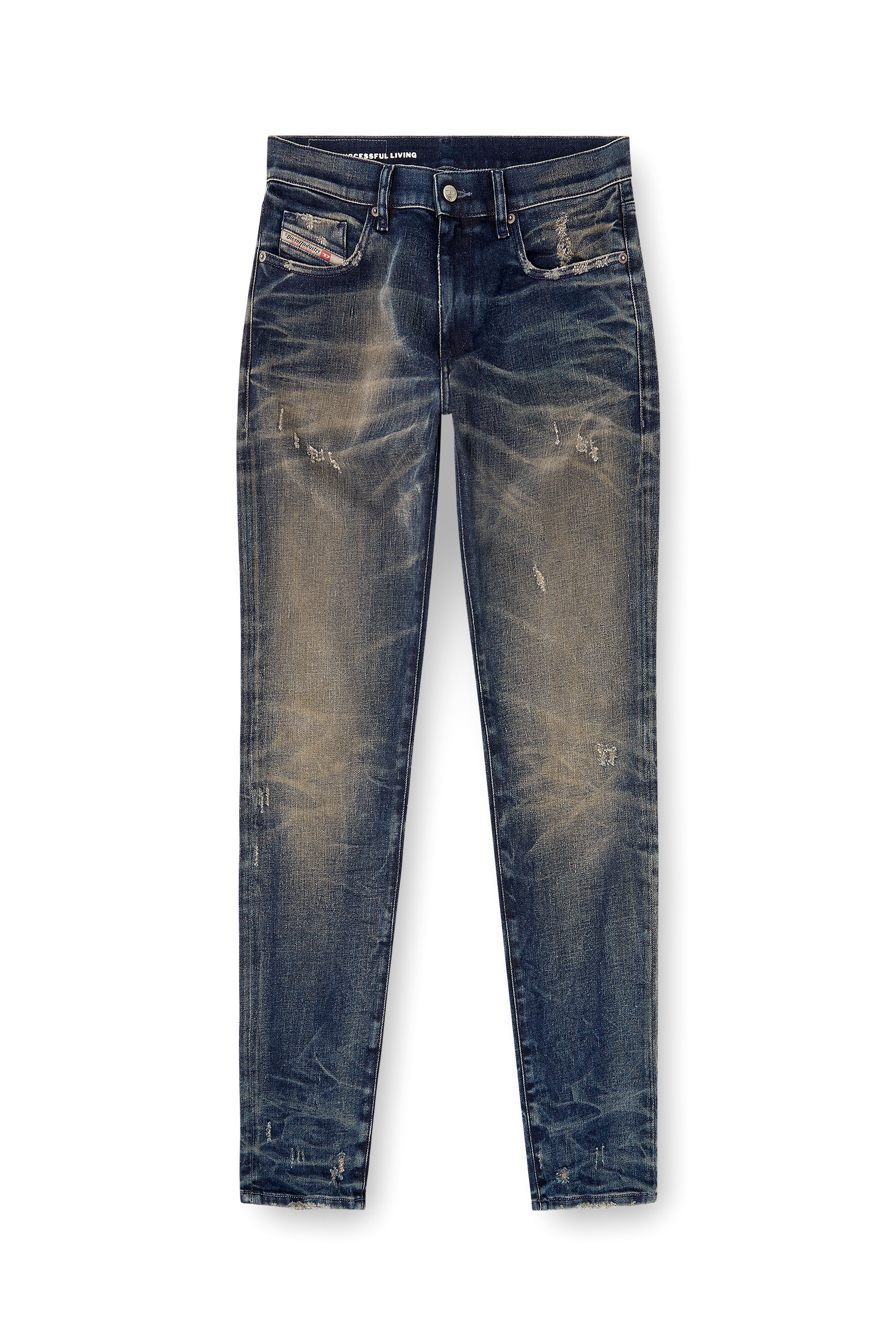 Diesel - Slim Jeans 2019 D-Strukt 09M46 Uomo, Blu Scuro - Image 2
