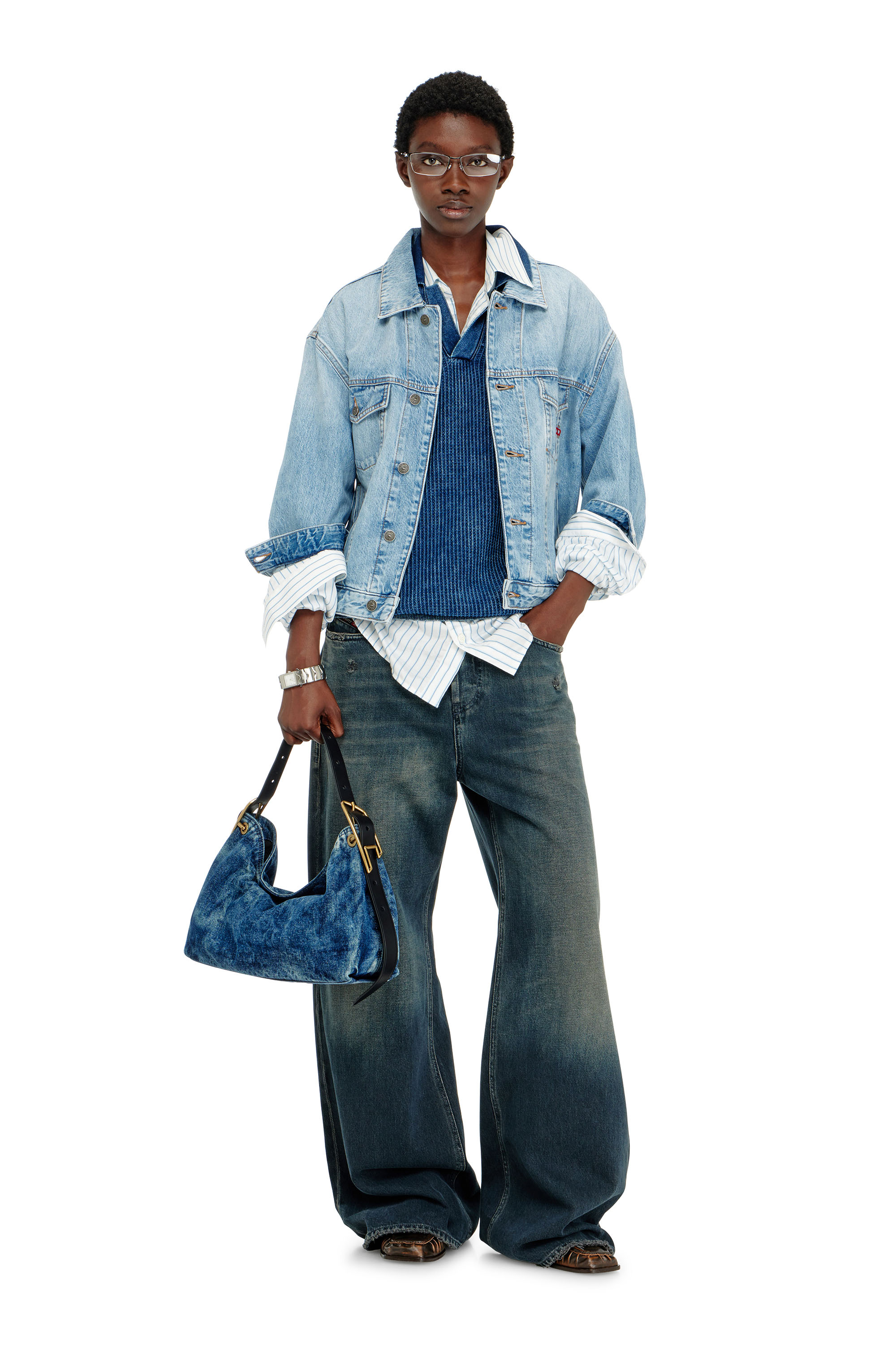 Diesel - D-RANGER, Giacca trucker in denim Unisex in Blu - 2