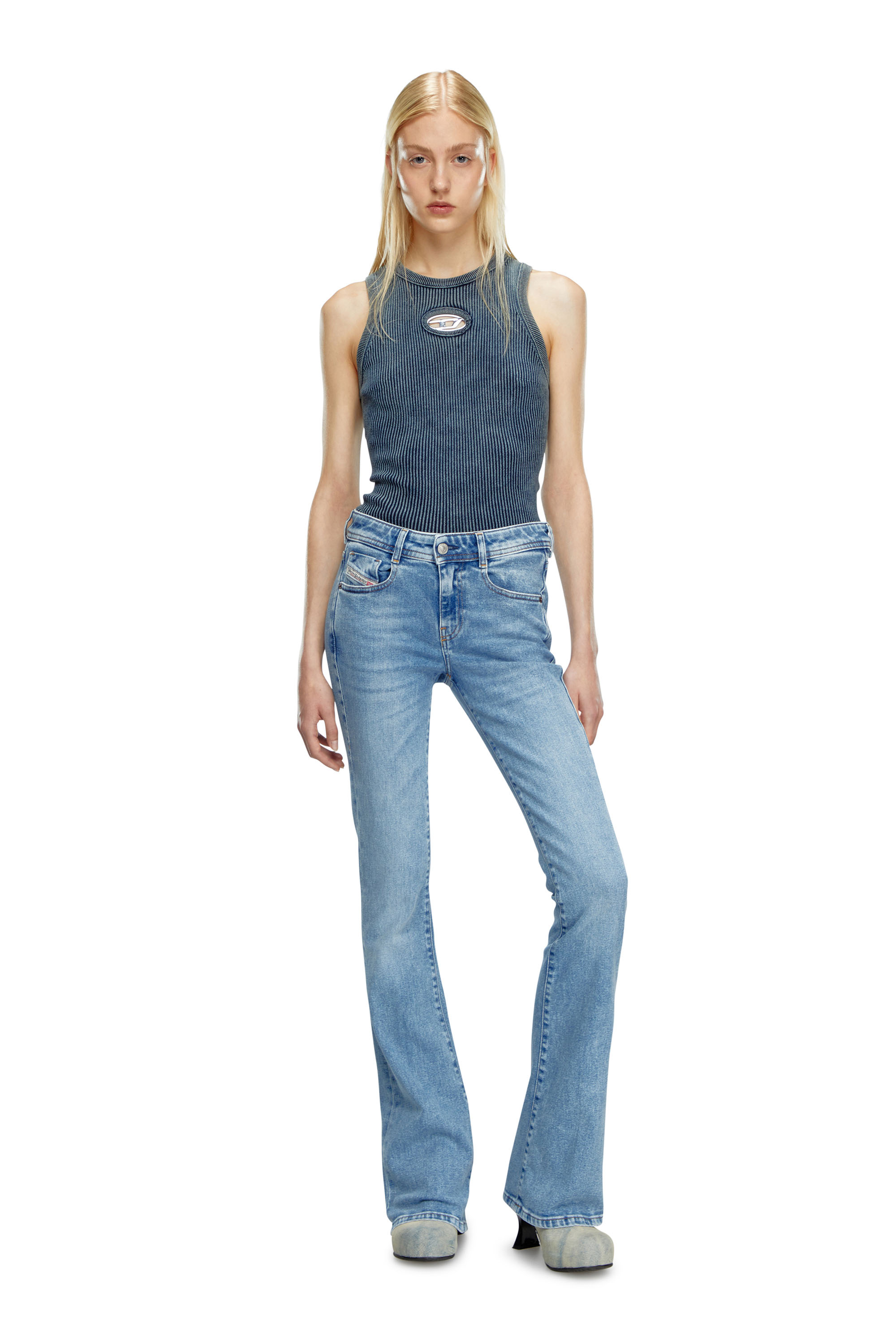 Diesel - 1969 D-Ebbey 9B92L Bootcut and Flare Jeans, Blu Chiaro - Image 2