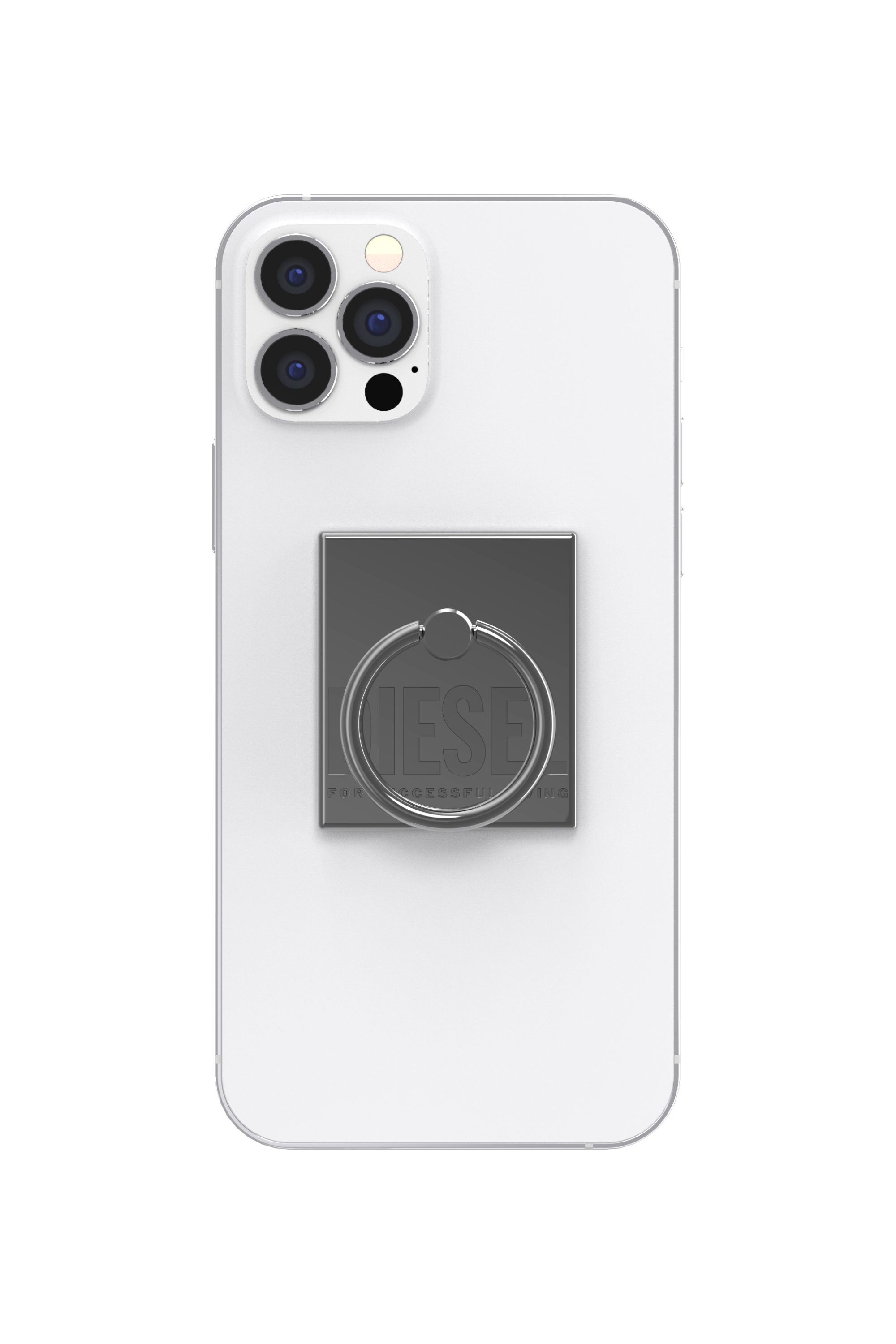 Diesel - 45841 RING STAND, Anello universale rettangolare per smartphone Unisex in Grigio - 2